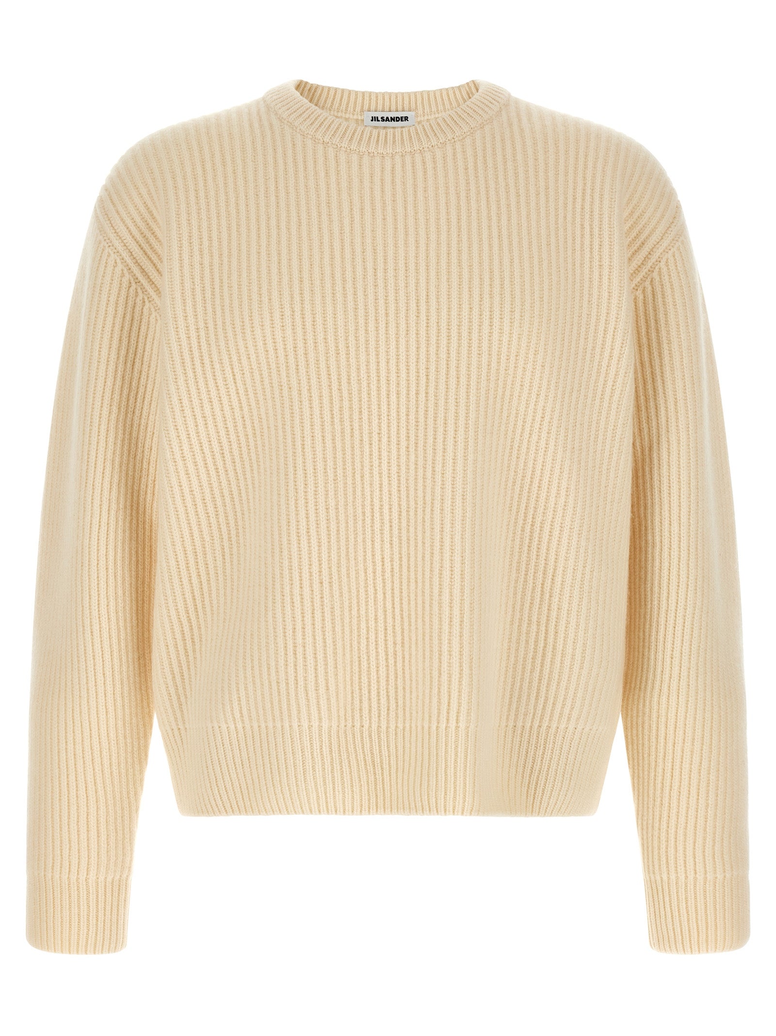 Jil Sander White Wool Cardigan