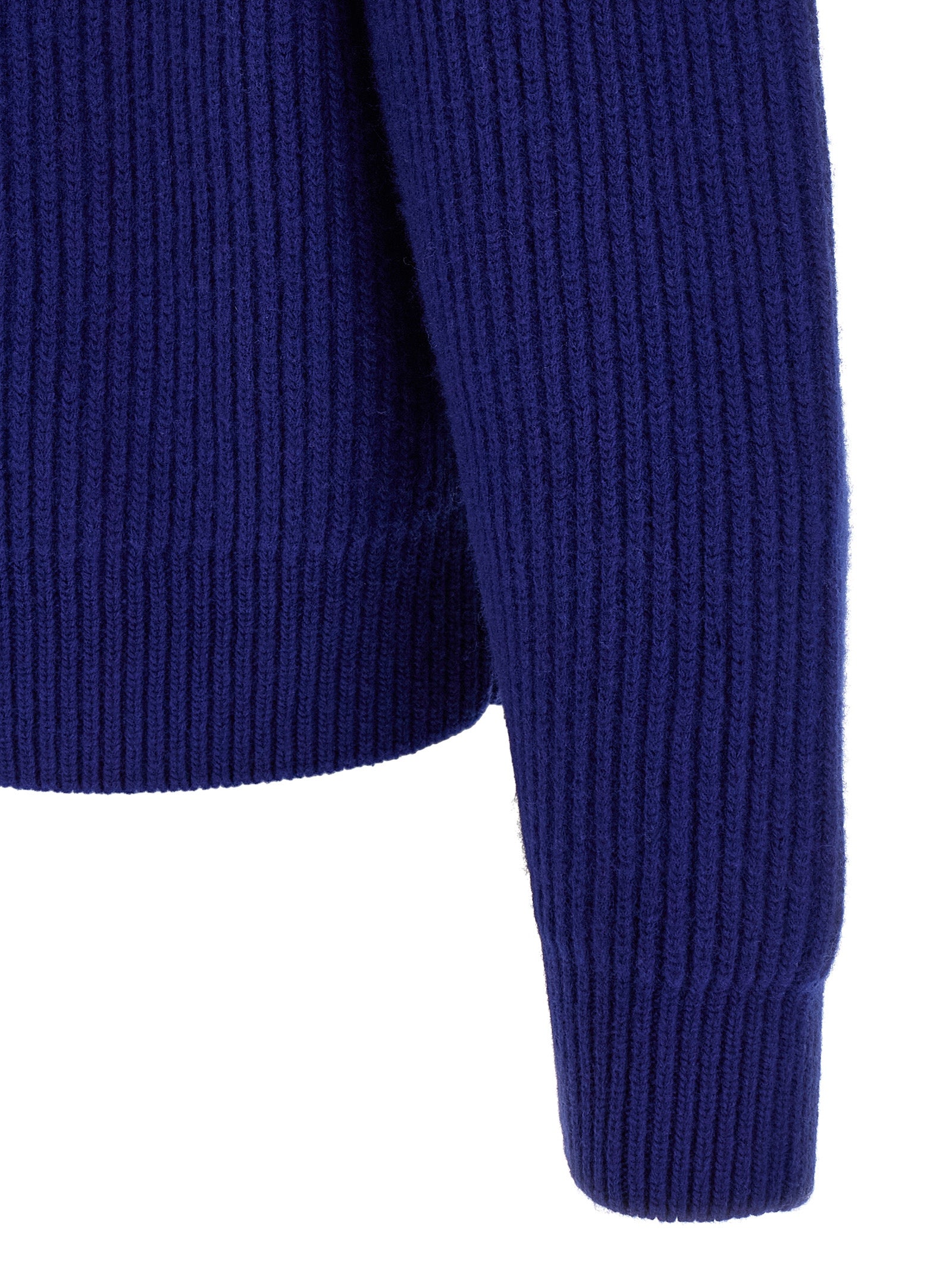 Jil Sander Blue Wool Cardigan