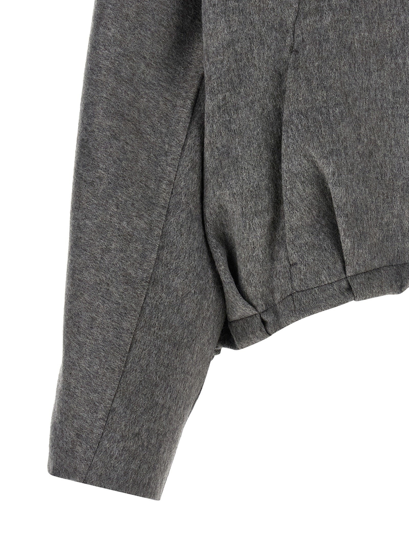 Brunello Cucinelli Gray Virgin Wool Full-Length Jacket