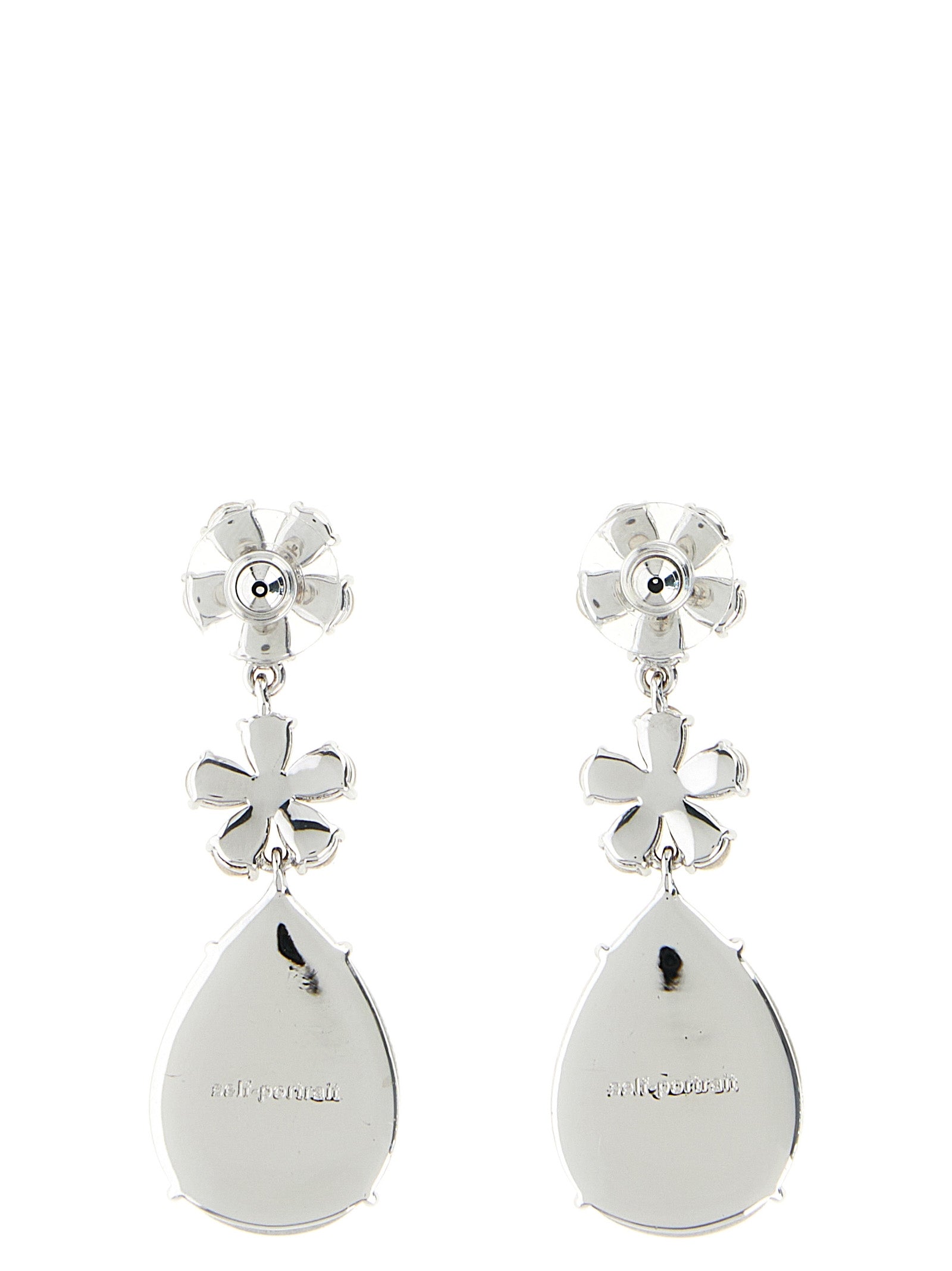 Self-Portrait Silver Brass Earrings