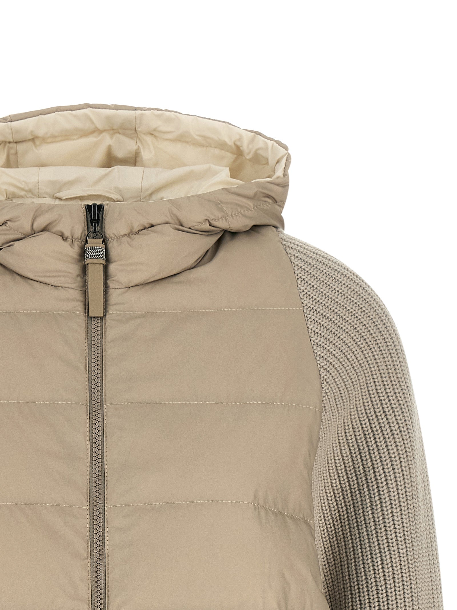 Brunello Cucinelli Beige Polyester Full-Length Jacket