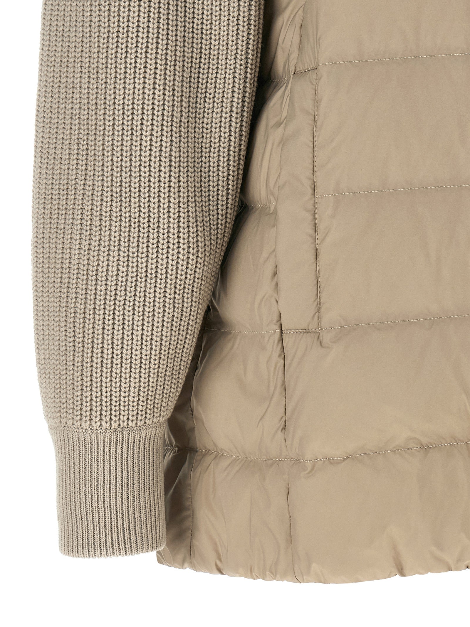 Brunello Cucinelli Beige Polyester Full-Length Jacket
