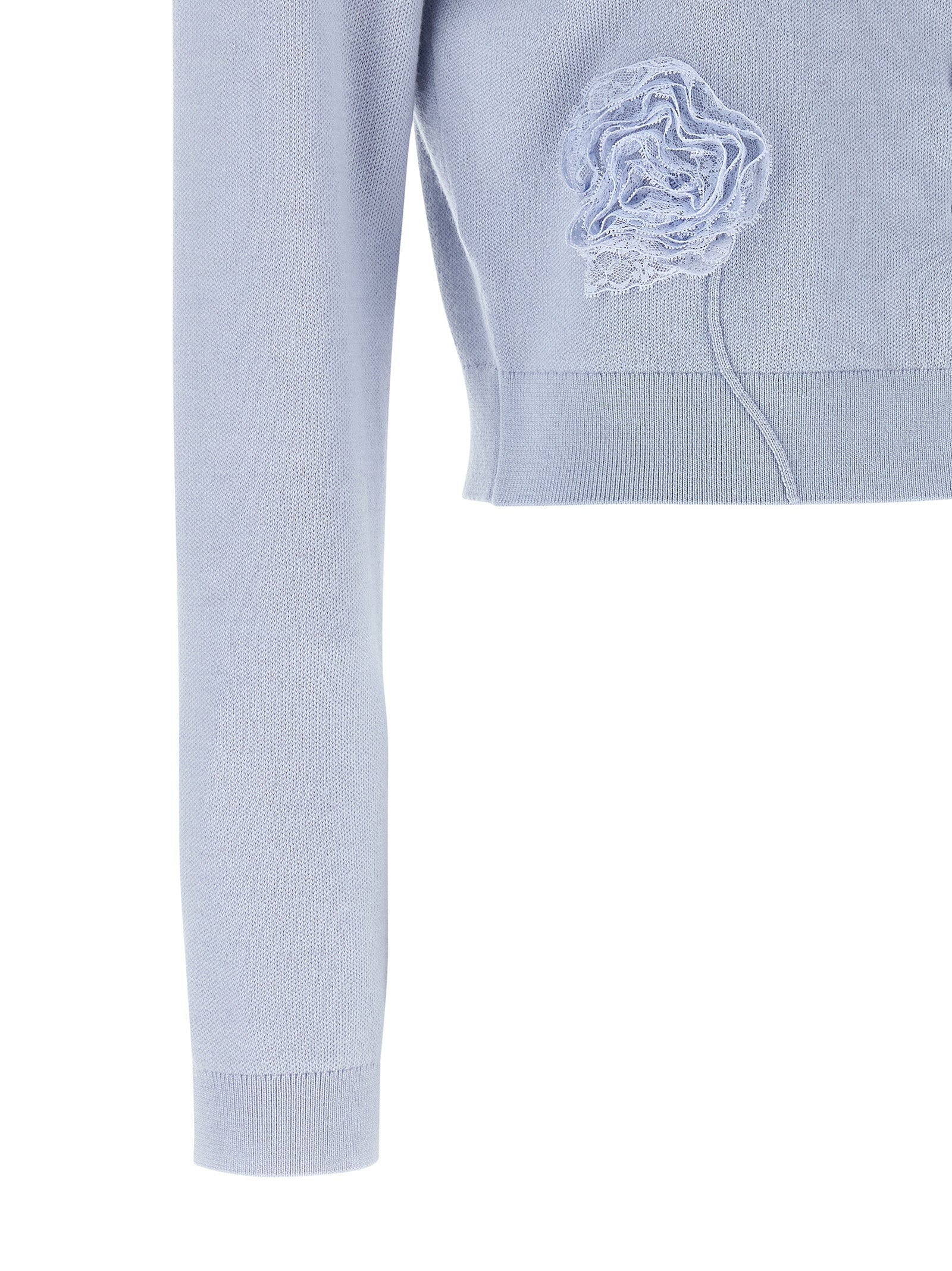 Self-Portrait Blue Polyester Cardigan