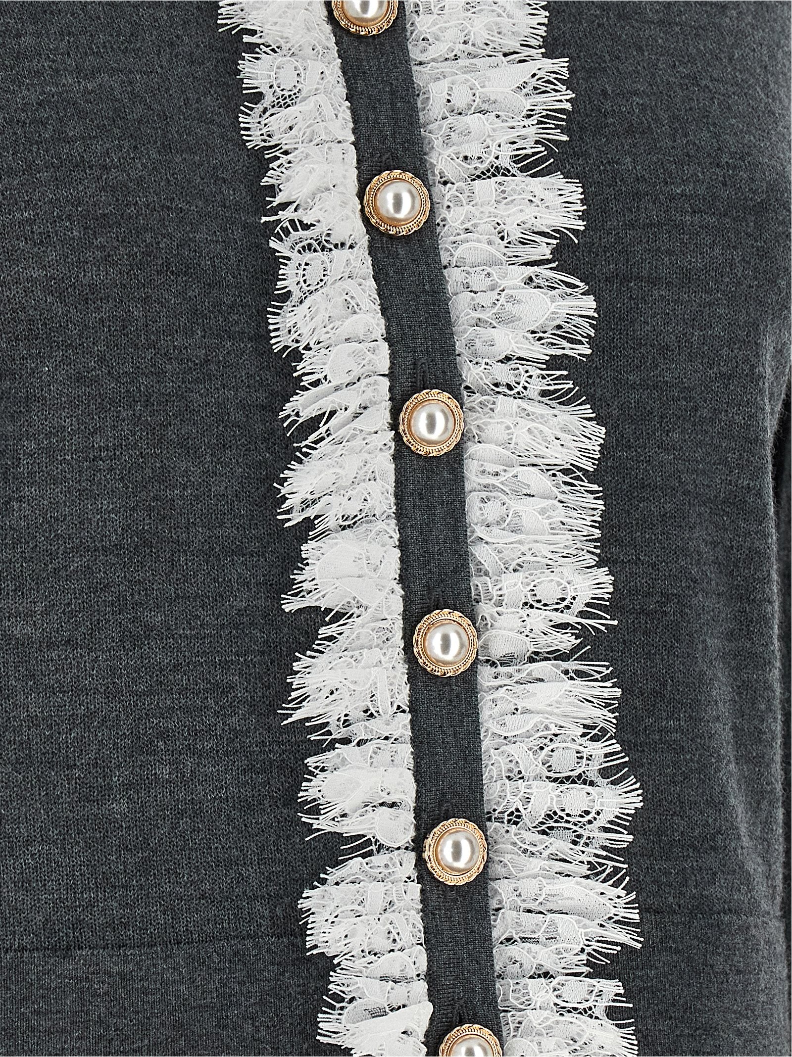 Self-Portrait Gray Wool Cardigan