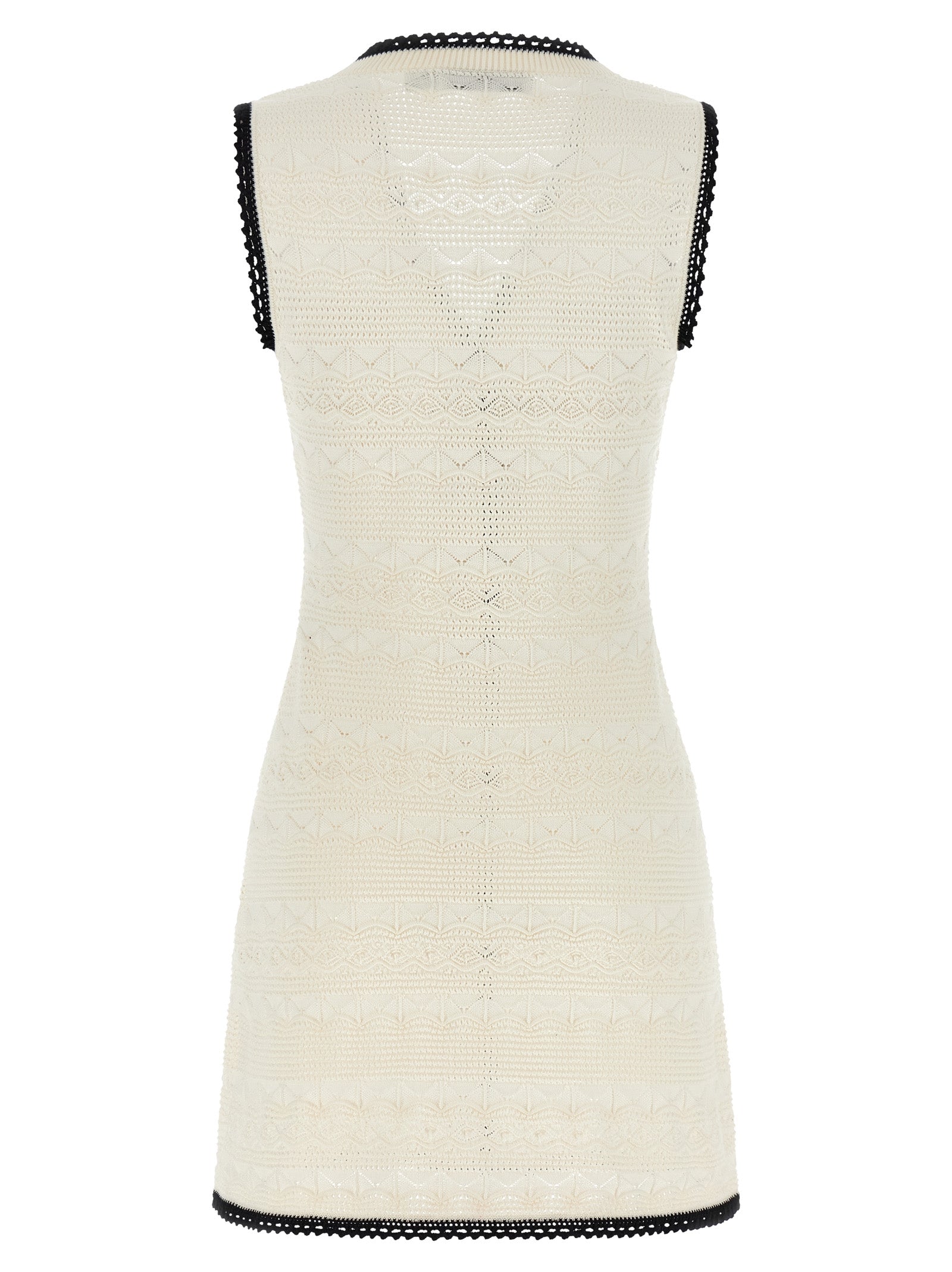 Self-Portrait Bicolor Cotton Short Dress