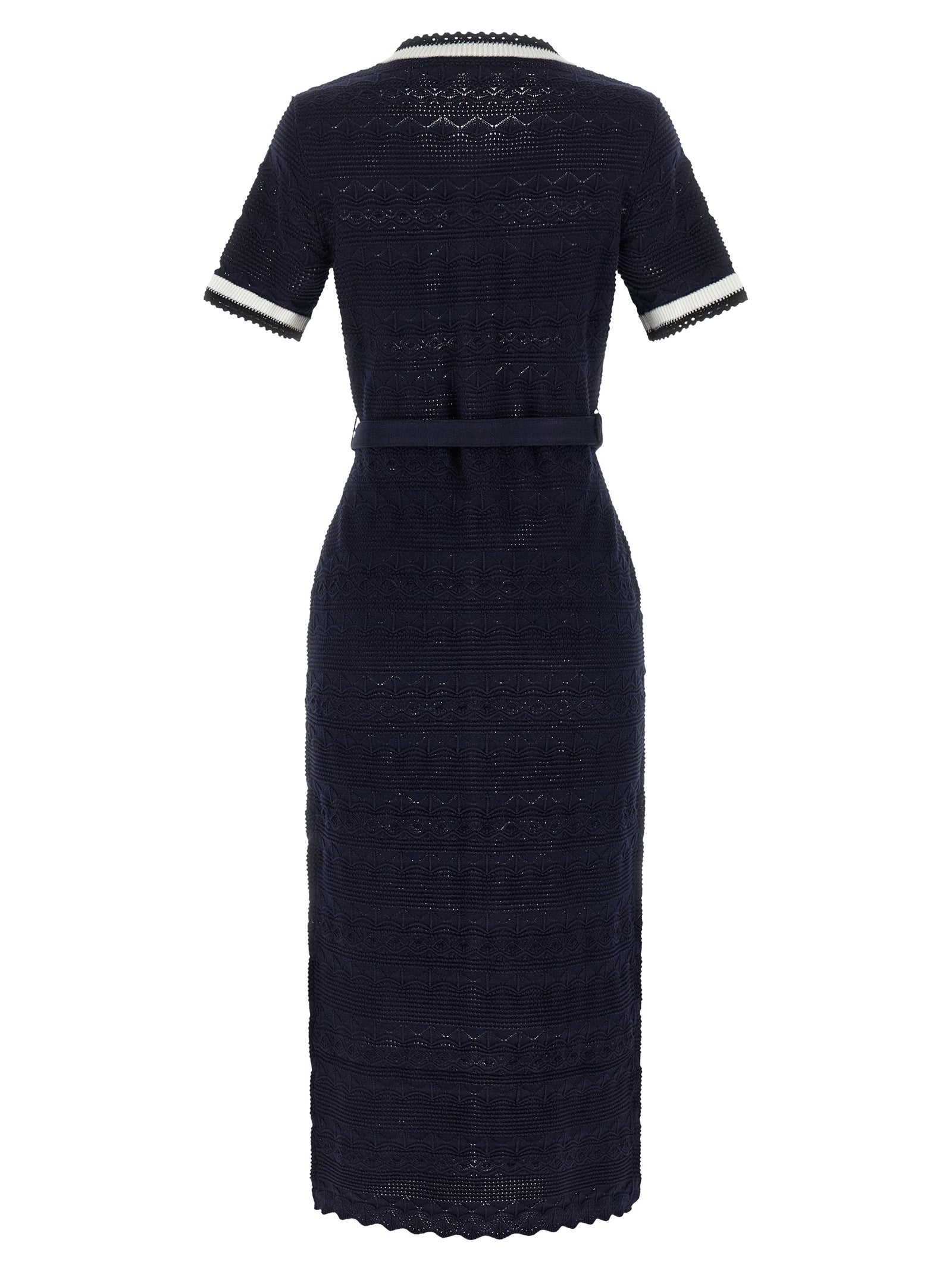 Self-Portrait Blue Cotton Midi Dress