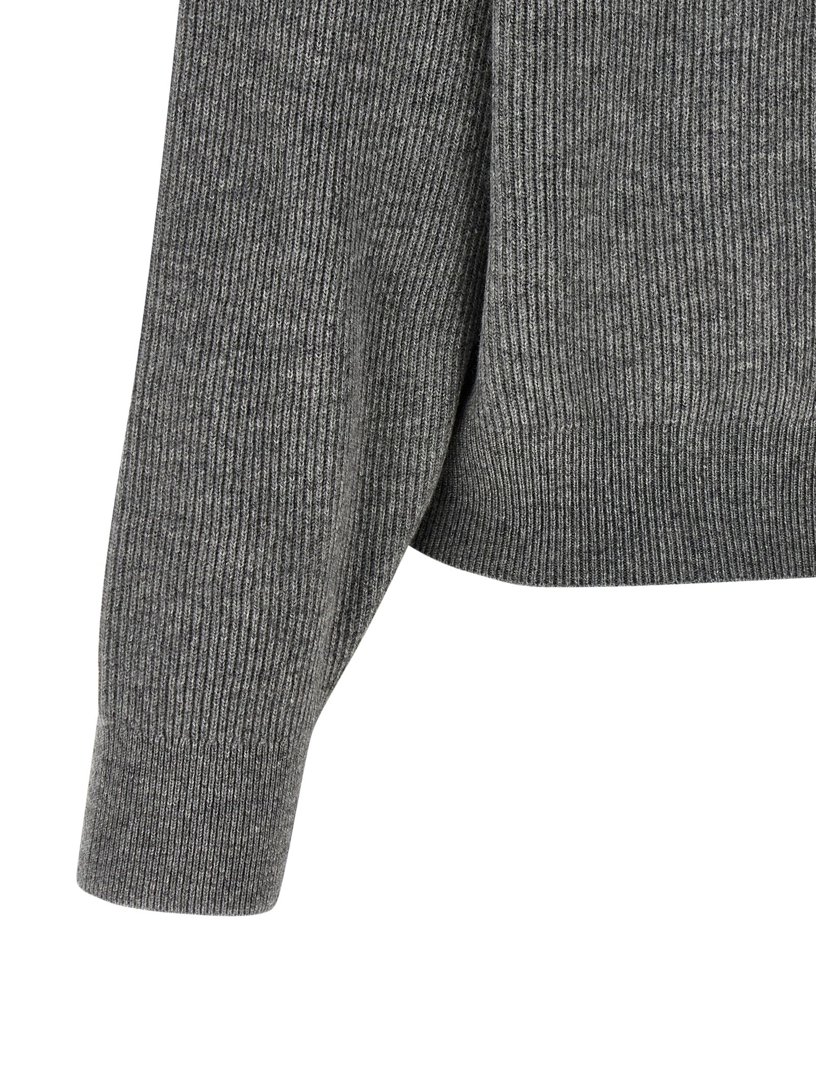 Brunello Cucinelli Gray Virgin Wool Cardigan