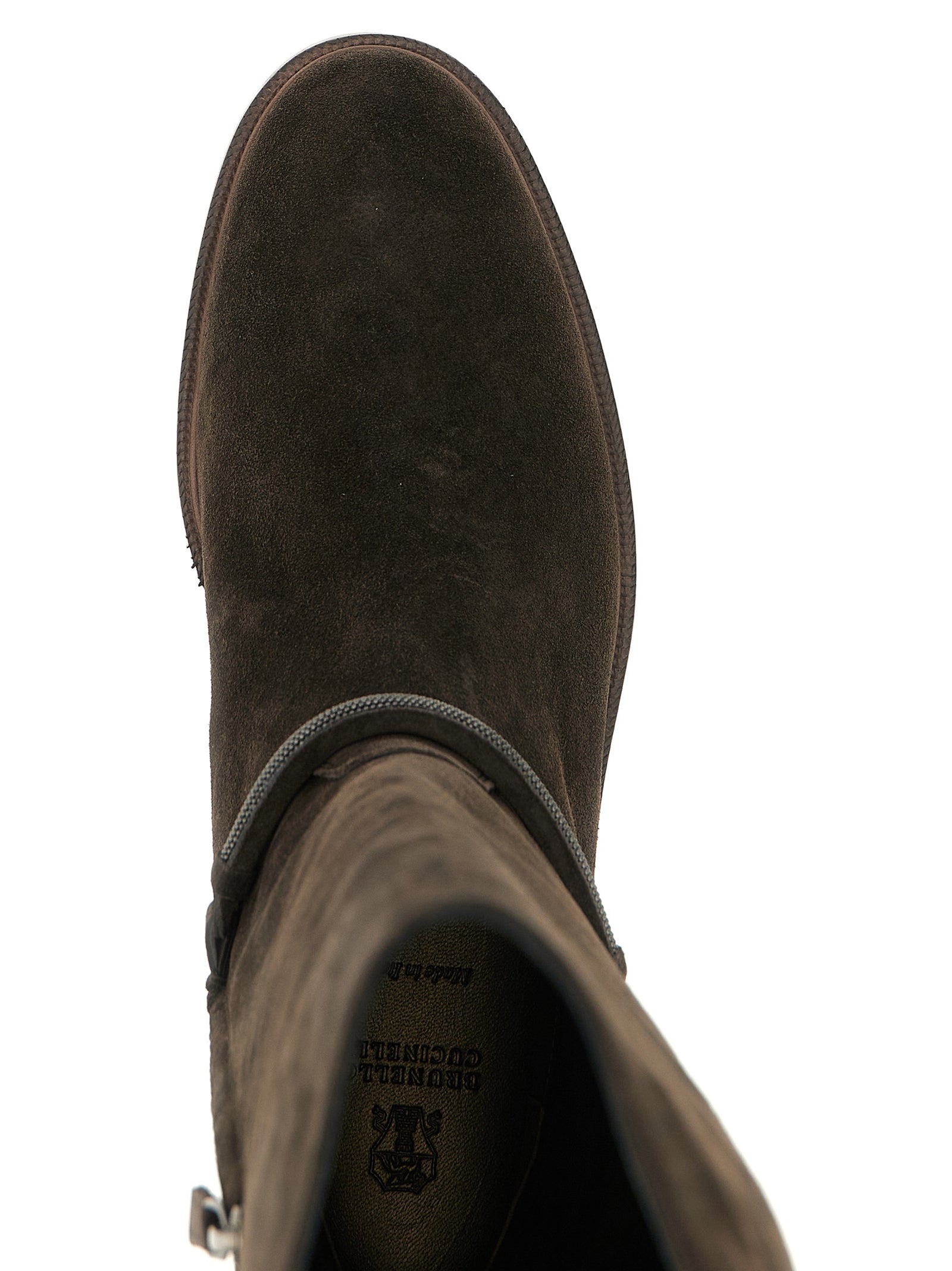 Brunello Cucinelli Black Calfskin Over The Knee