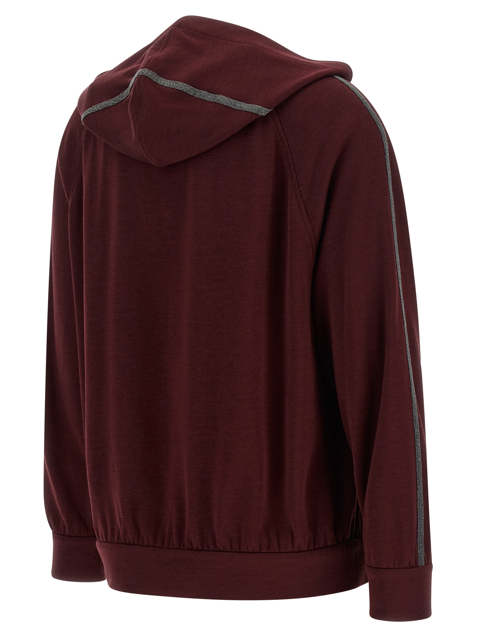 Brunello Cucinelli Bordeaux Cotton Sweatshirt