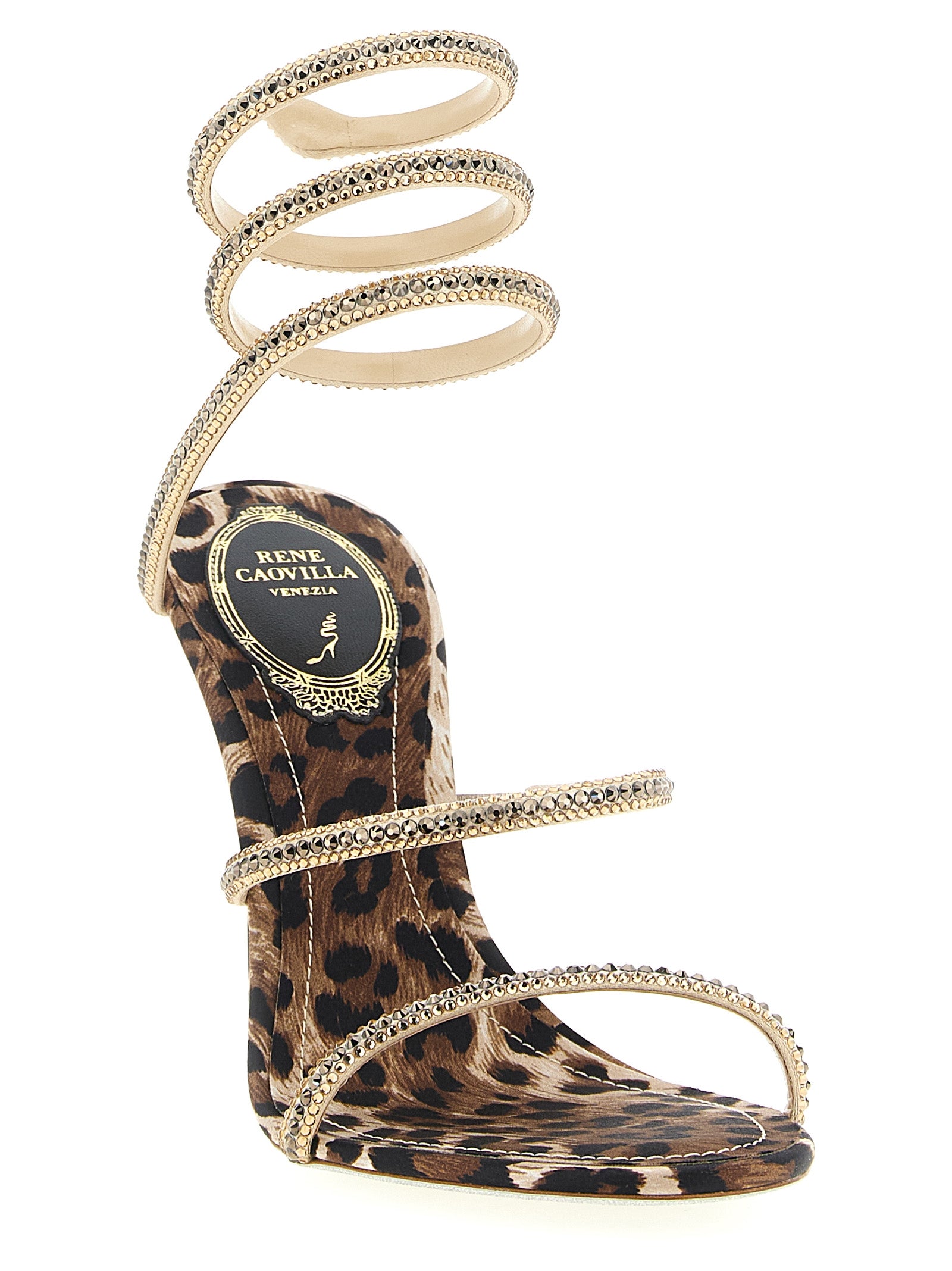 RENE CAOVILLA Multicolor Viscose Stiletto Heel Sandals
