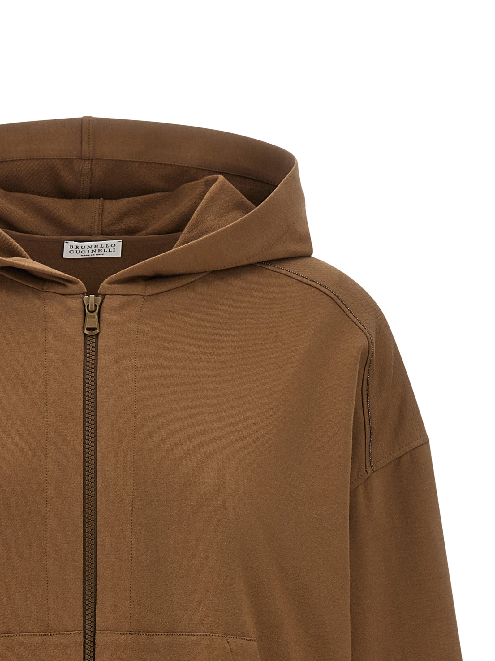 Brunello Cucinelli Brown Cotton Hoodie