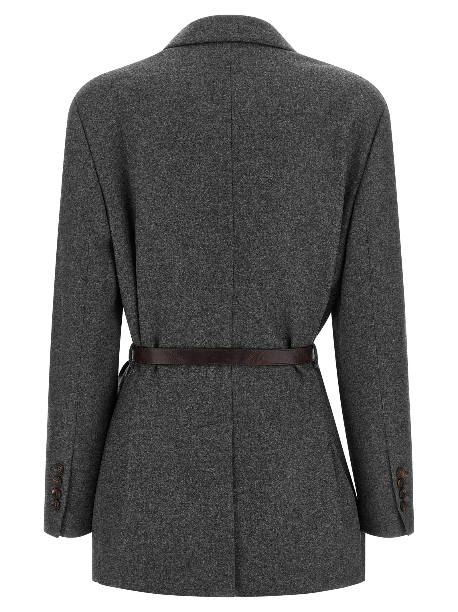 Brunello Cucinelli Gray Virgin Wool Blazer