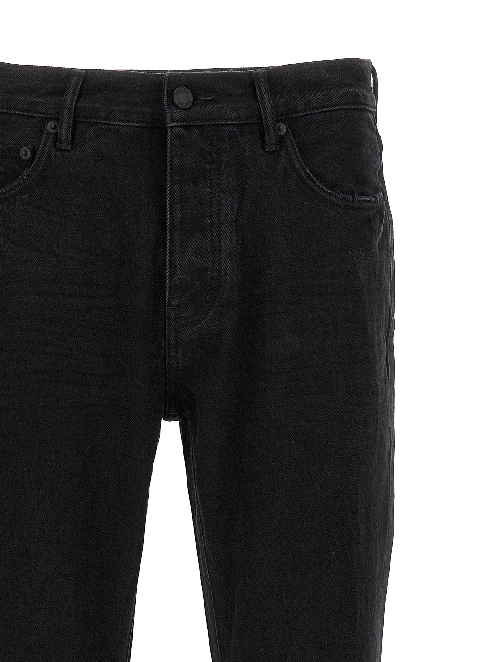 PURPLE Black Cotton Flared Jeans