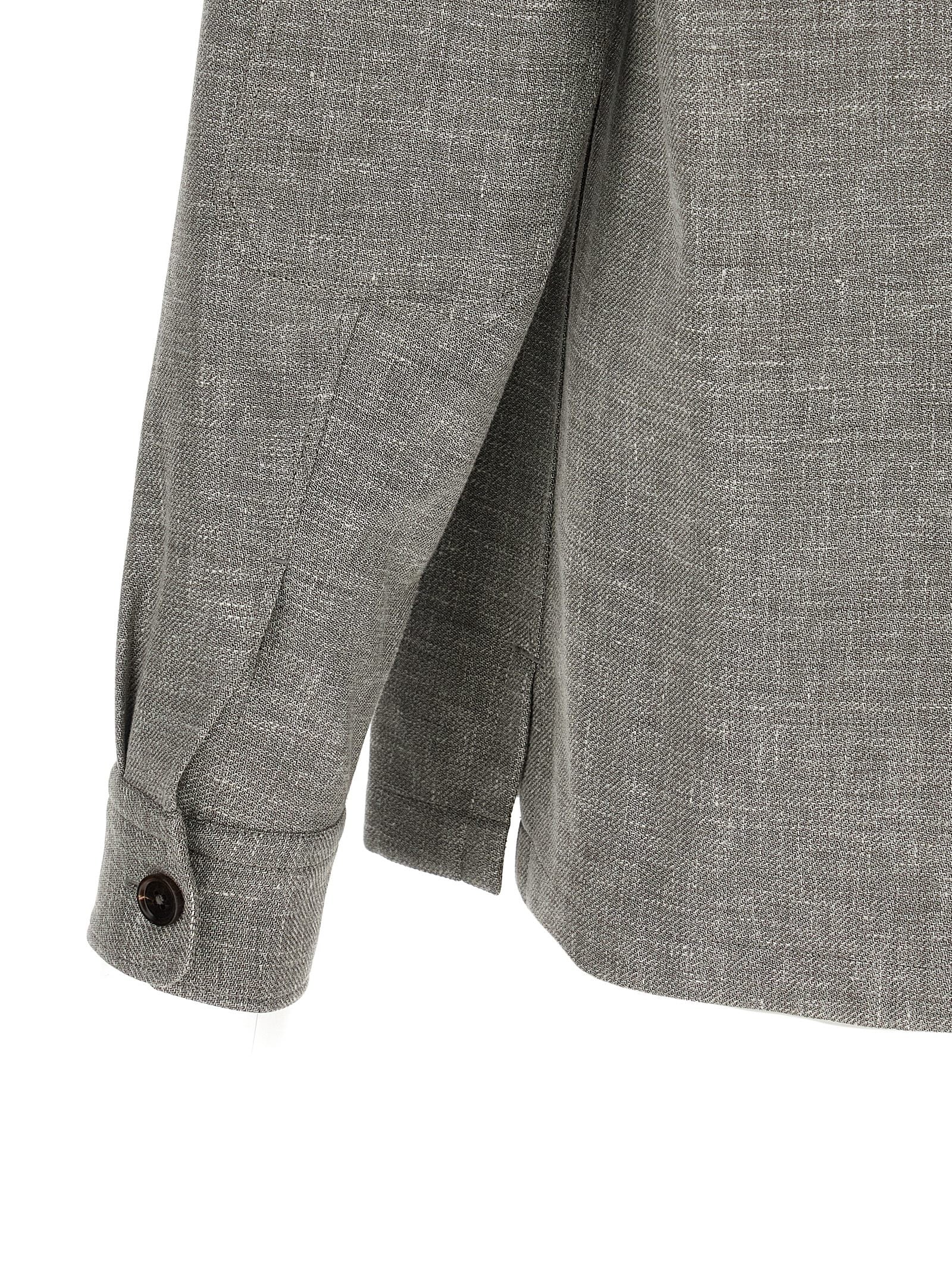 ZEGNA Beige Linen Blouse