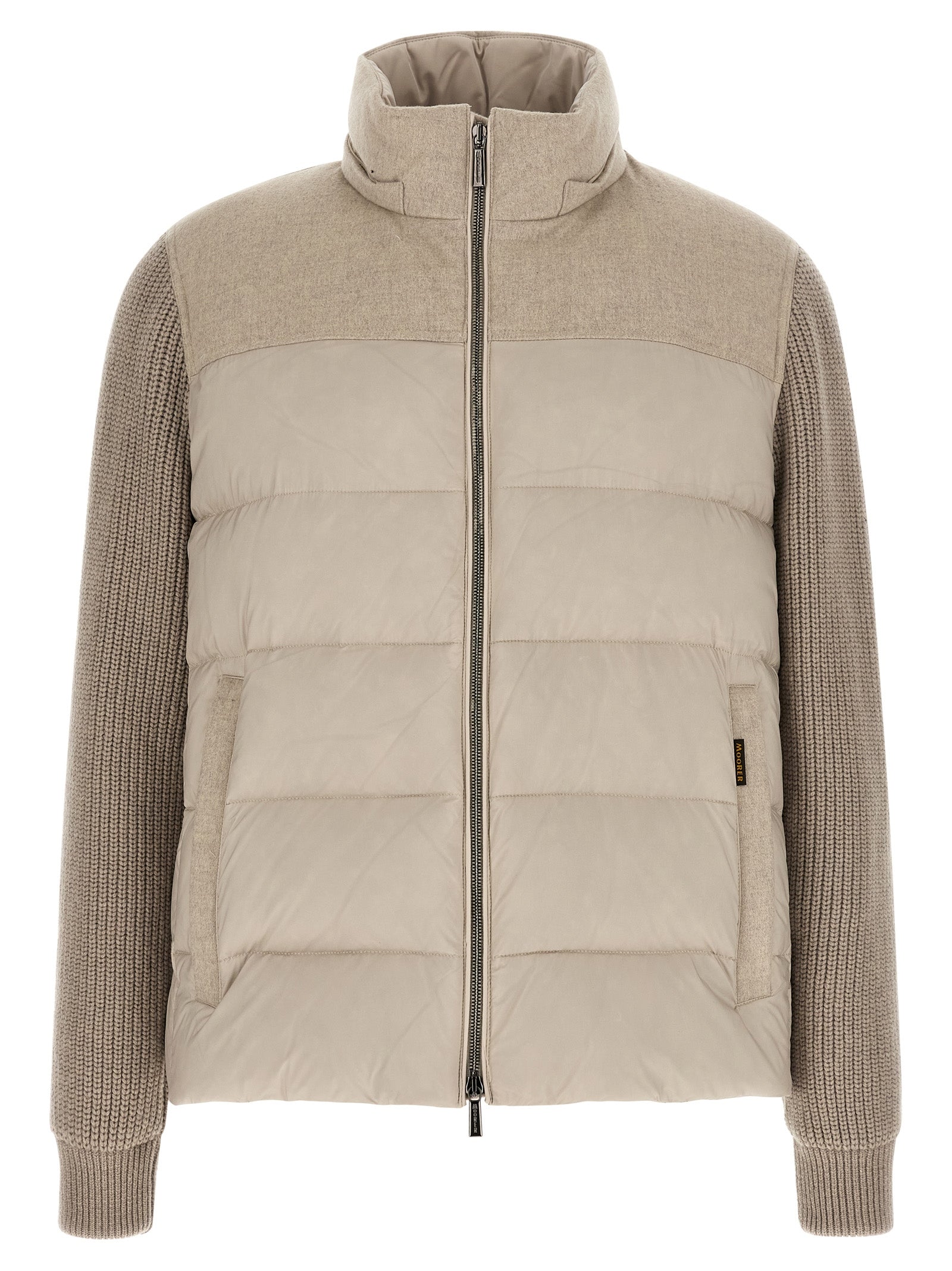 MooRER Beige Wool Full-Length Jacket