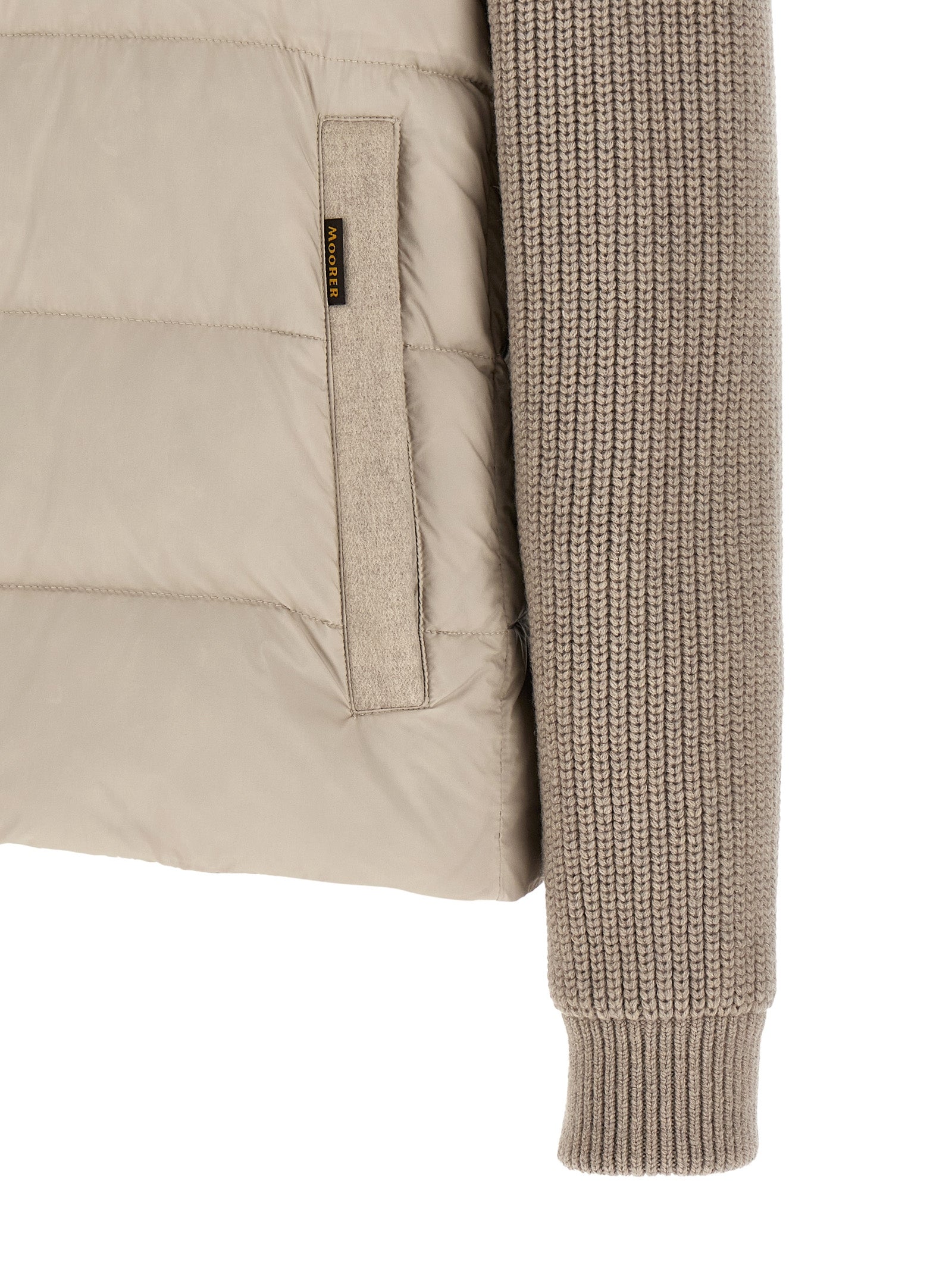 MooRER Beige Wool Full-Length Jacket
