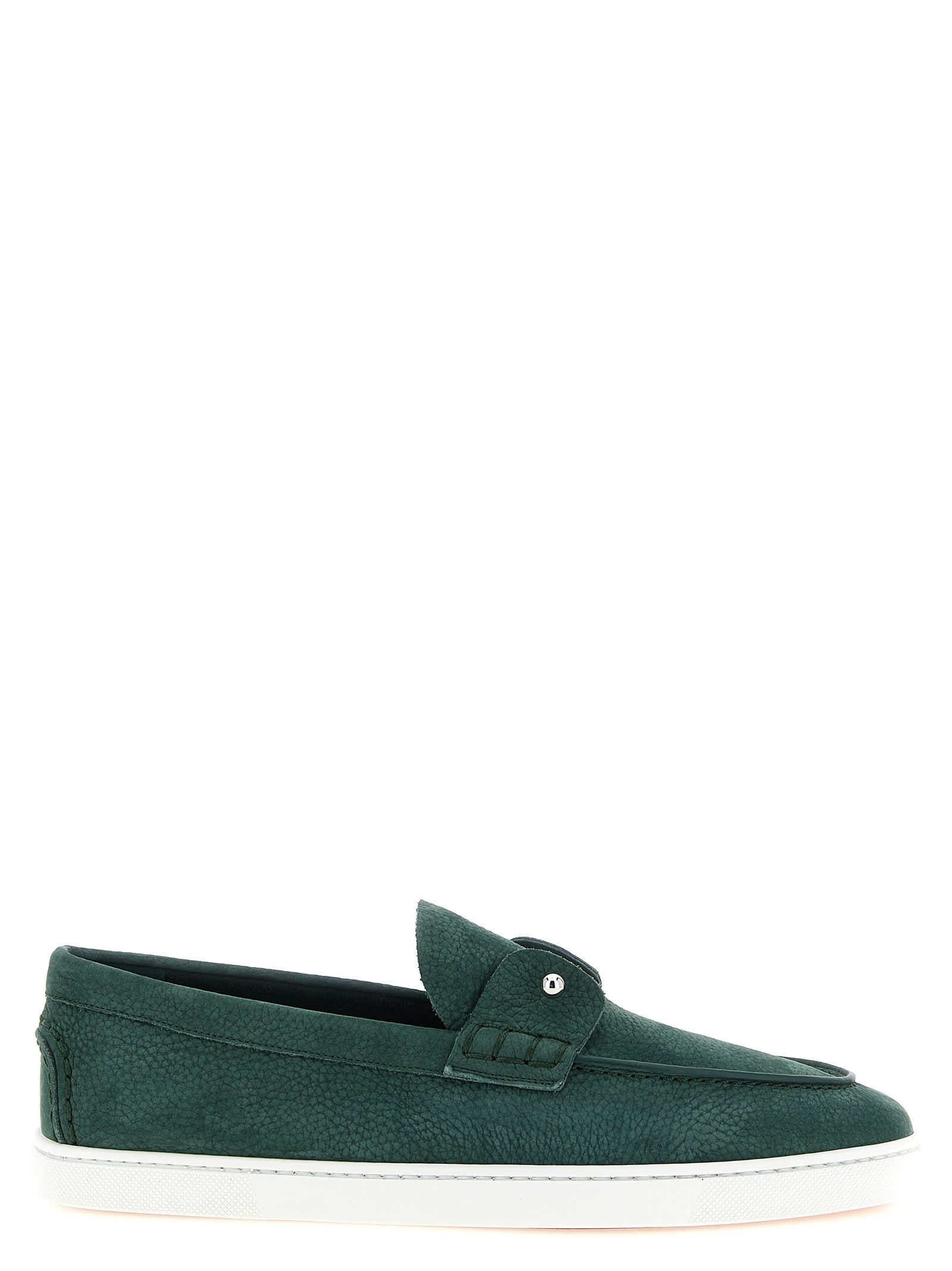 Christian Louboutin Bicolor Calfskin Slip-On Loafers