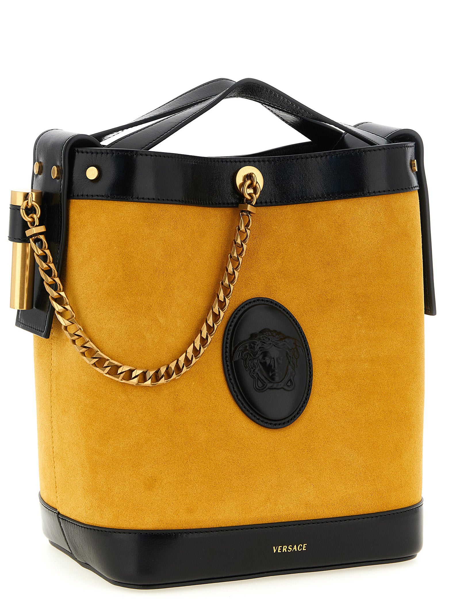Versace Bicolor Calfskin Shoulder Bag