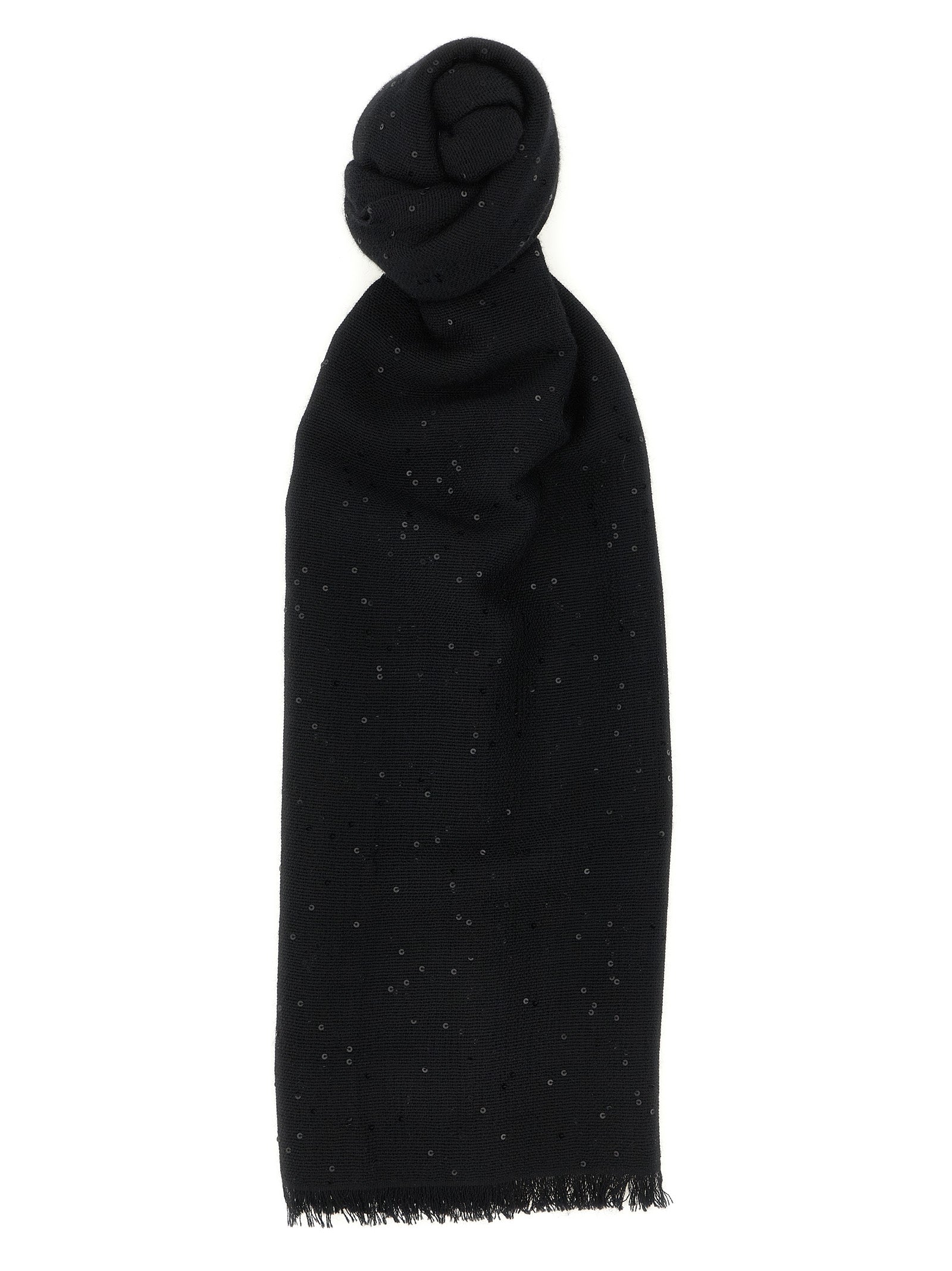 Brunello Cucinelli Black Cashmere Scarf