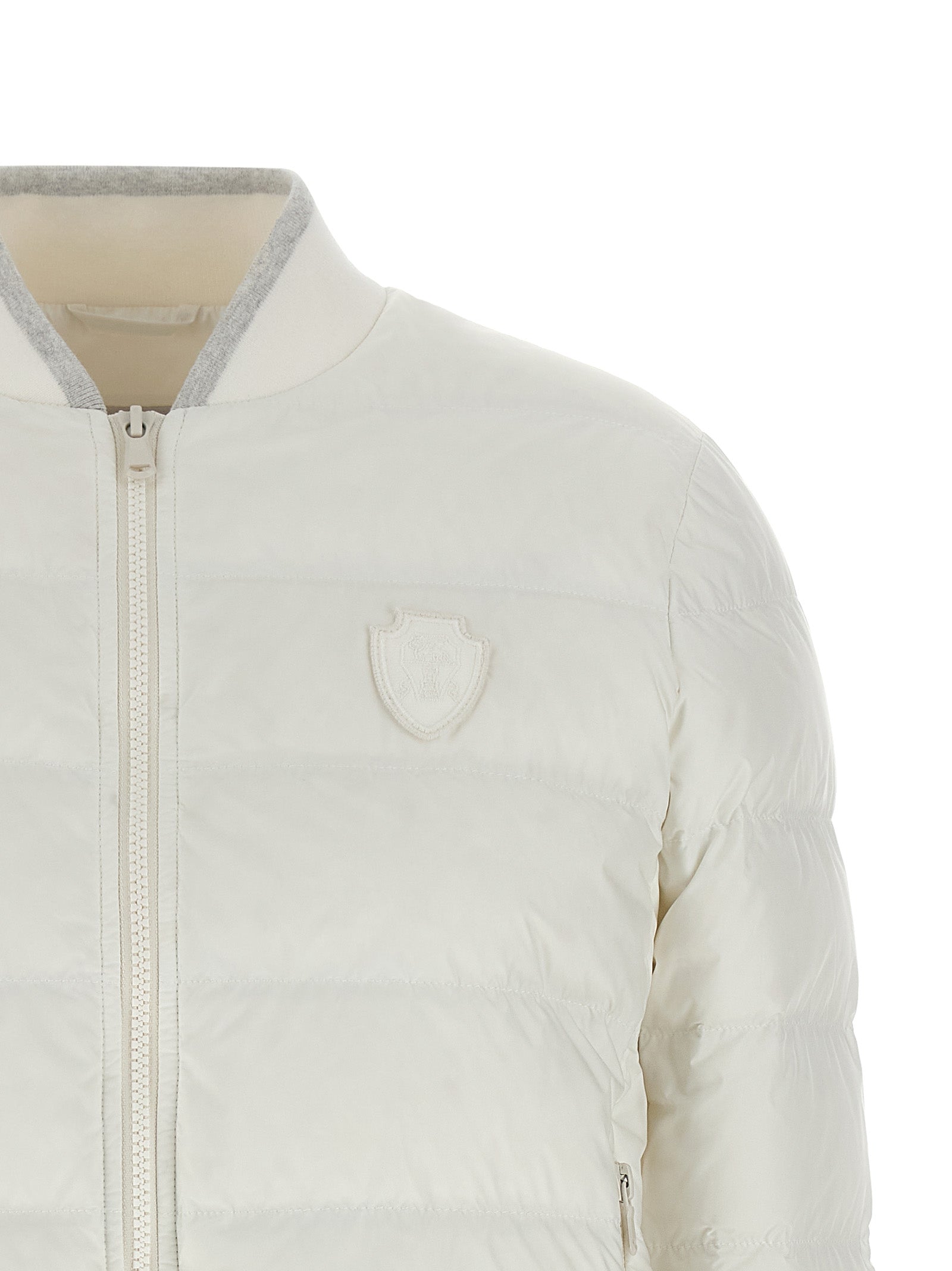 Brunello Cucinelli White Polyester Full-Length Jacket