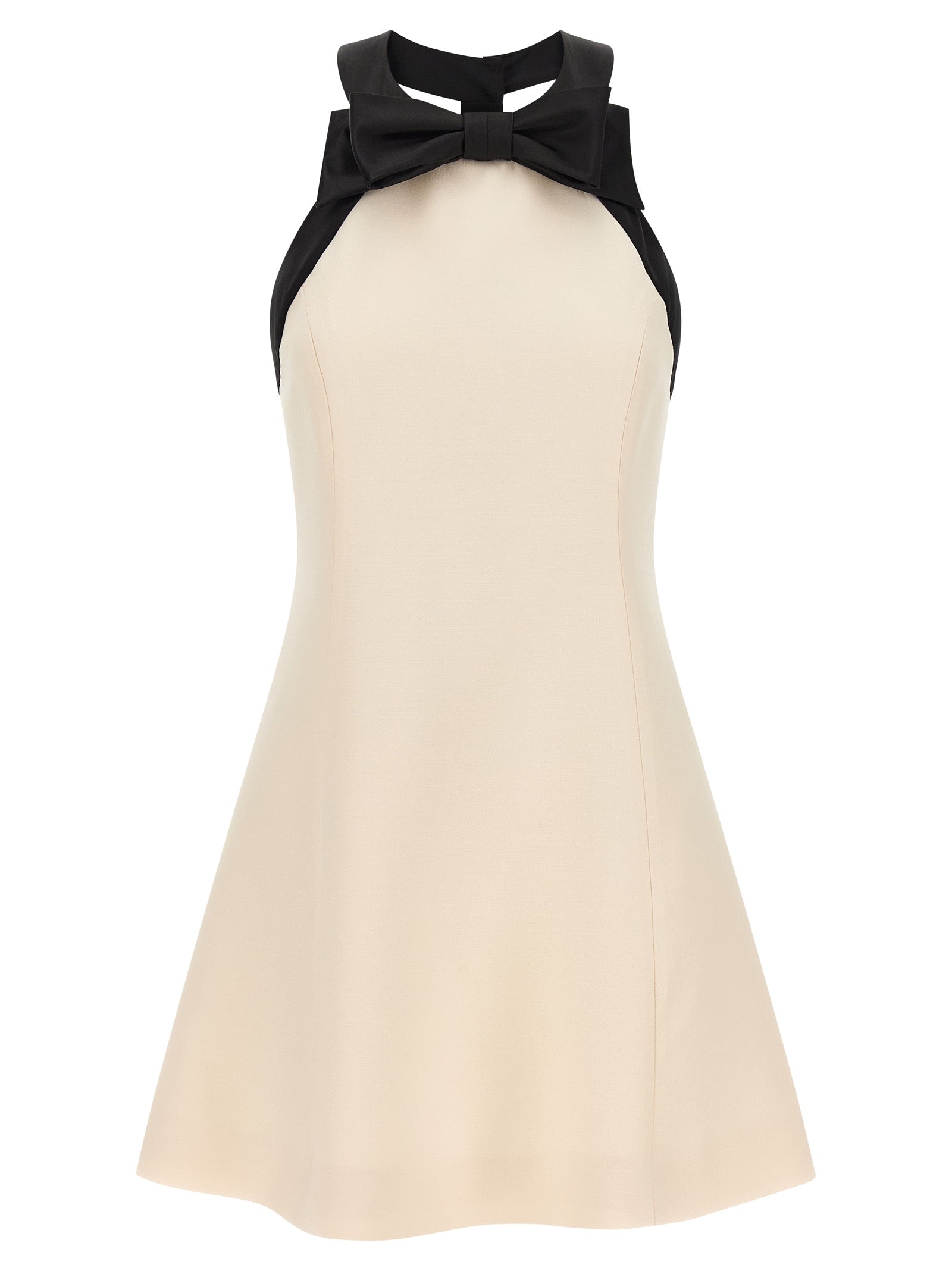 Valentino Garavani Bicolor Virgin Wool Short Dress