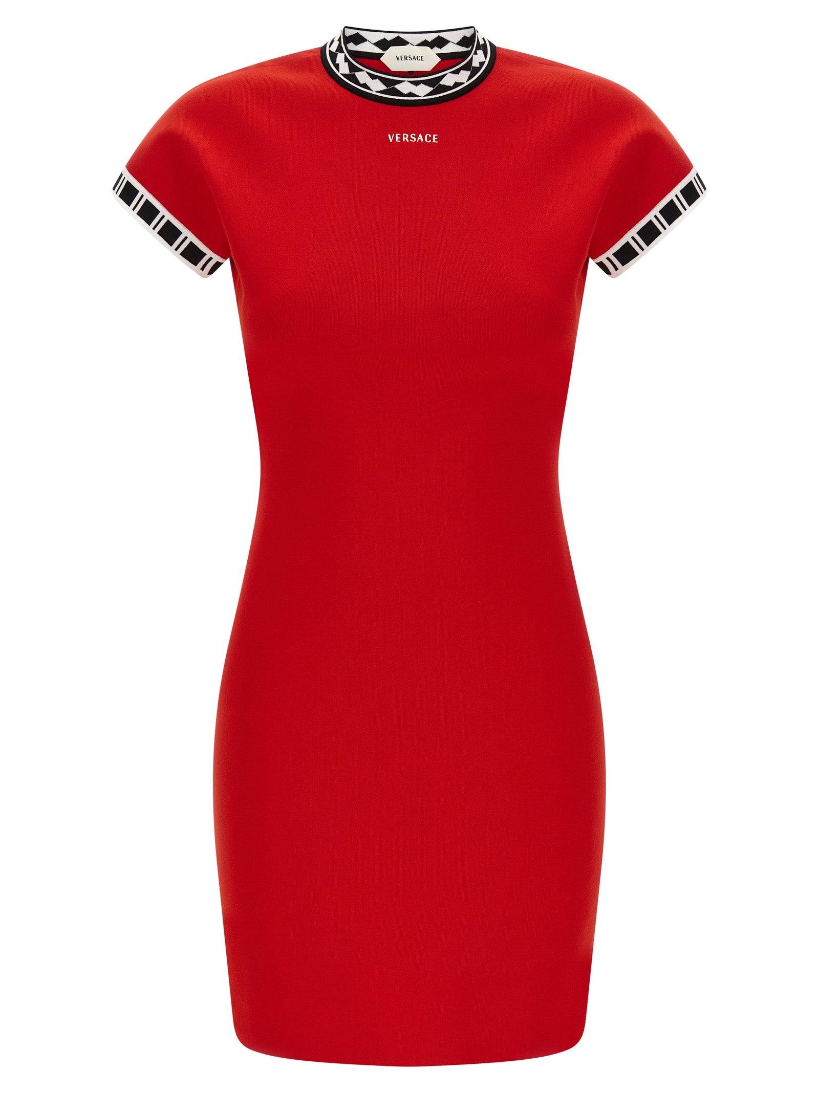 Versace Multicolor Cotton Short Dress