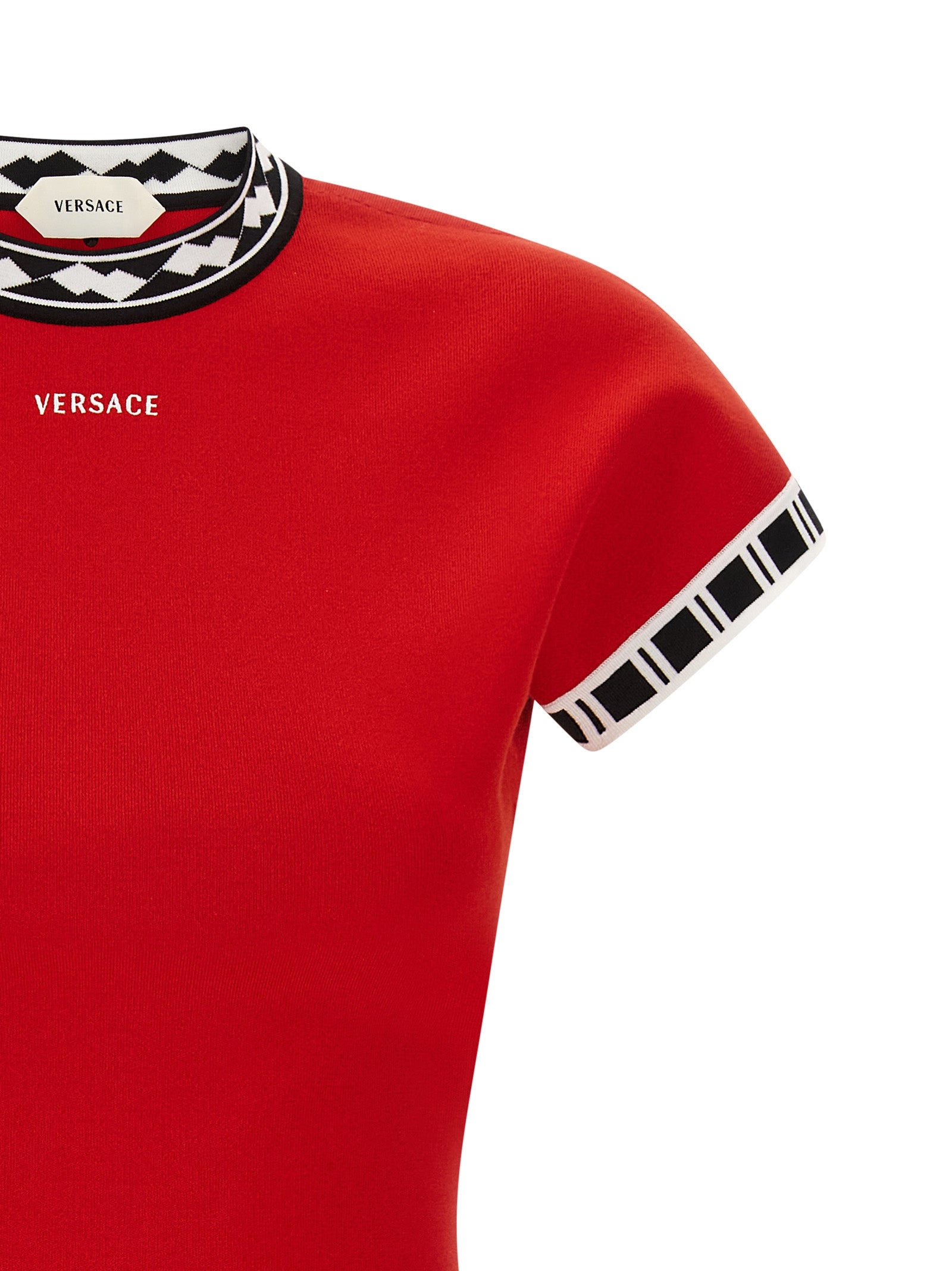 Versace Multicolor Cotton Short Dress