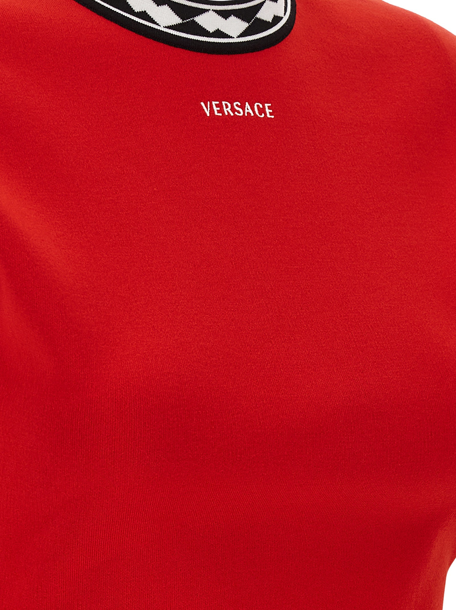 Versace Multicolor Cotton Short Dress