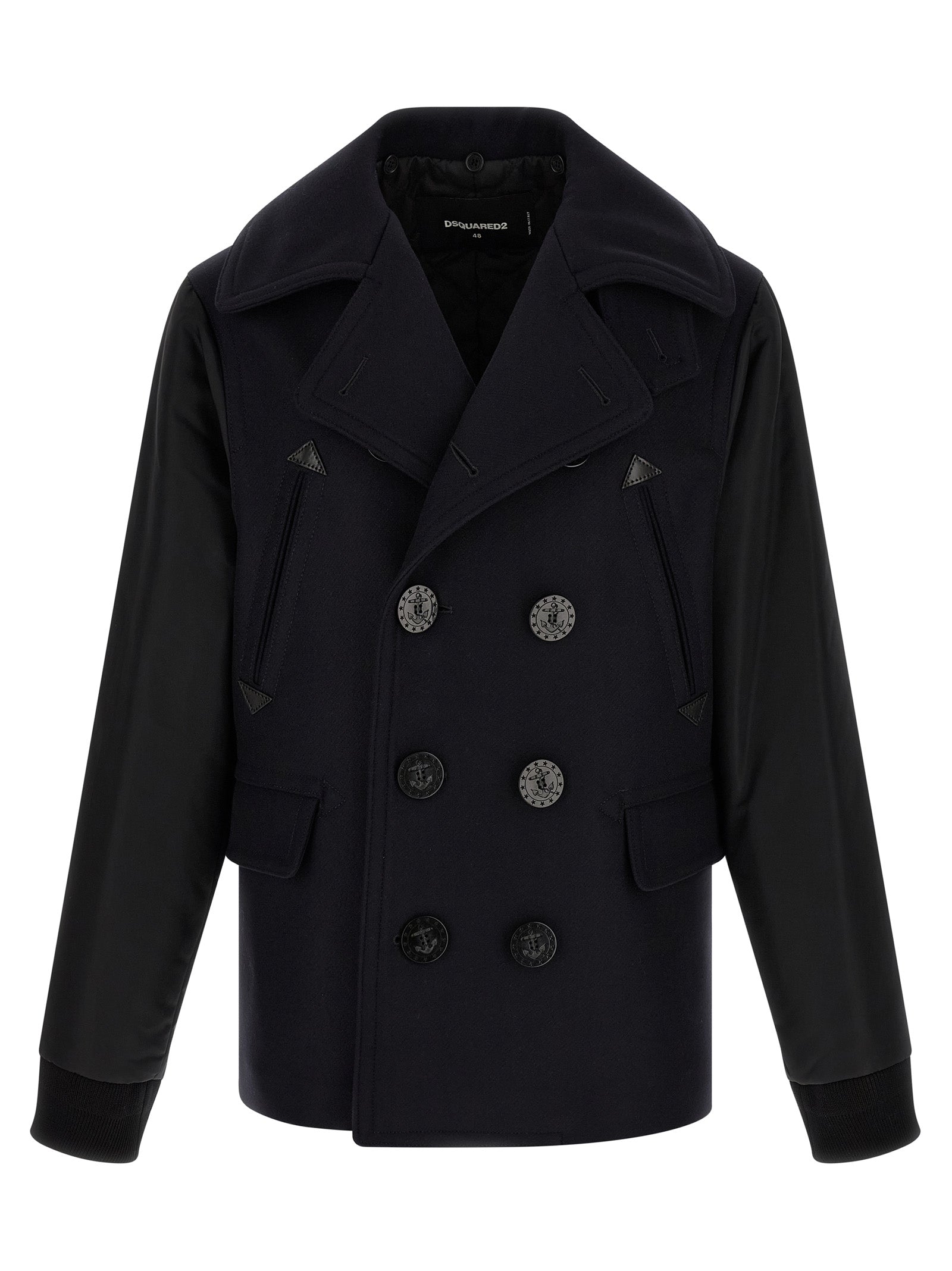Dsquared² Blue Wool Coat
