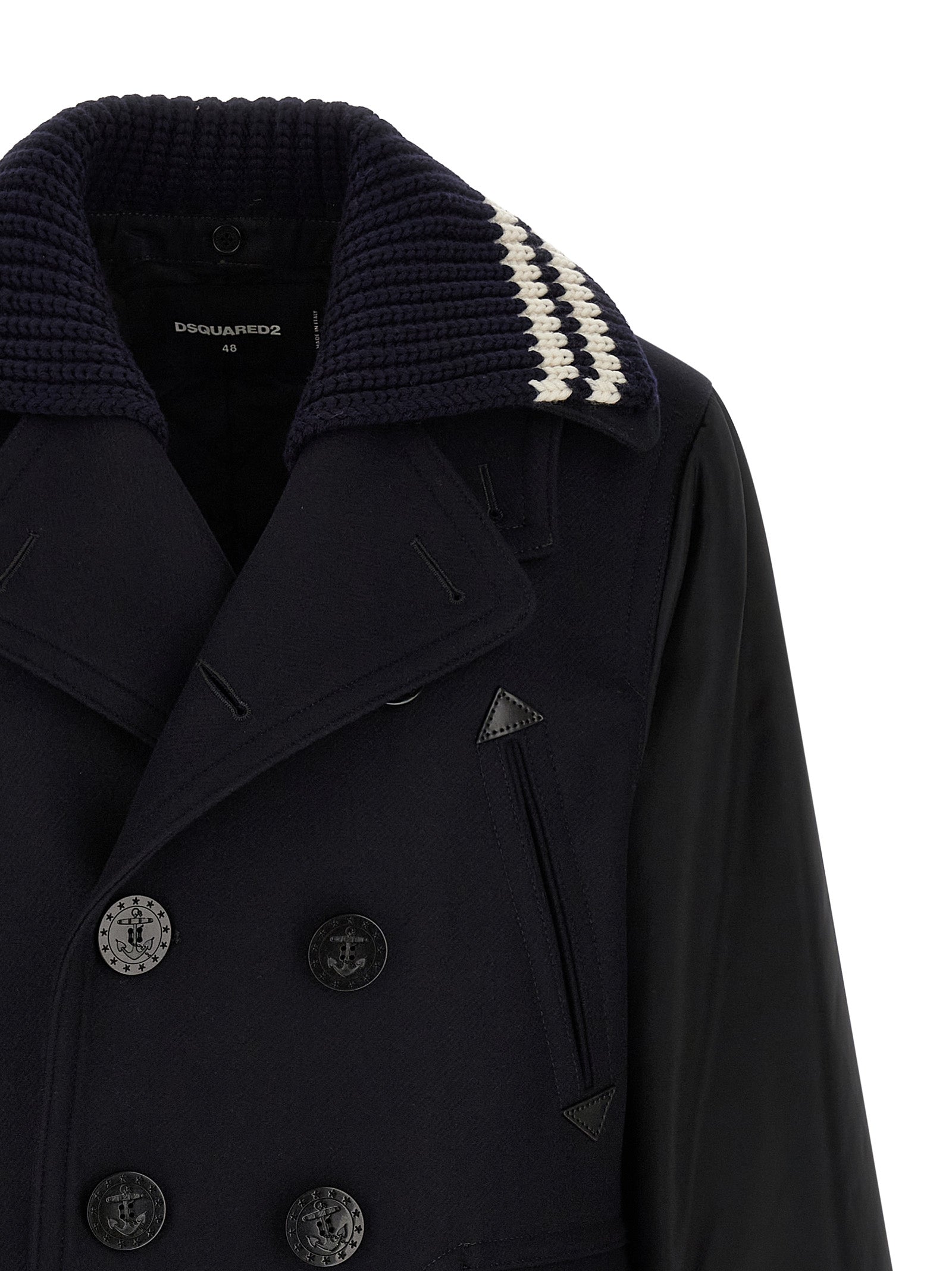 Dsquared² Blue Wool Coat