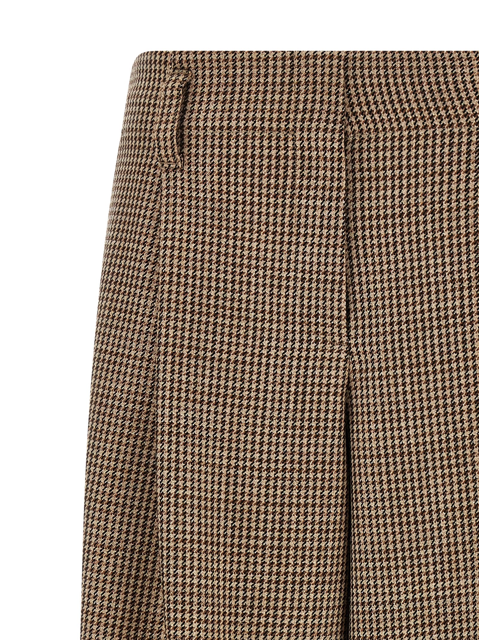 Brunello Cucinelli Brown Virgin Wool Flared Pants