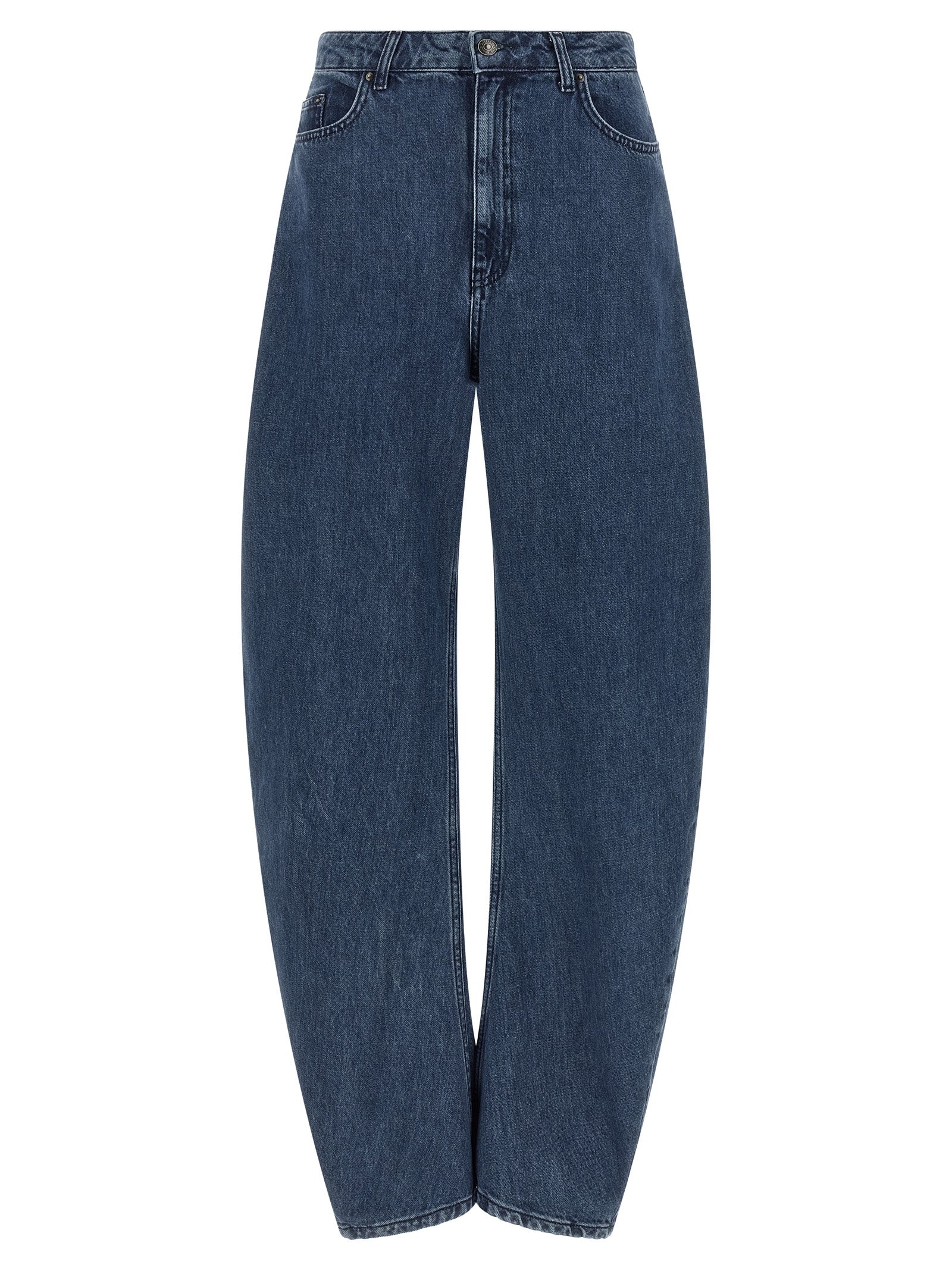 ROTATE BIRGER CHRISTENSEN Blue Organic Cotton Relaxed Fit Jeans