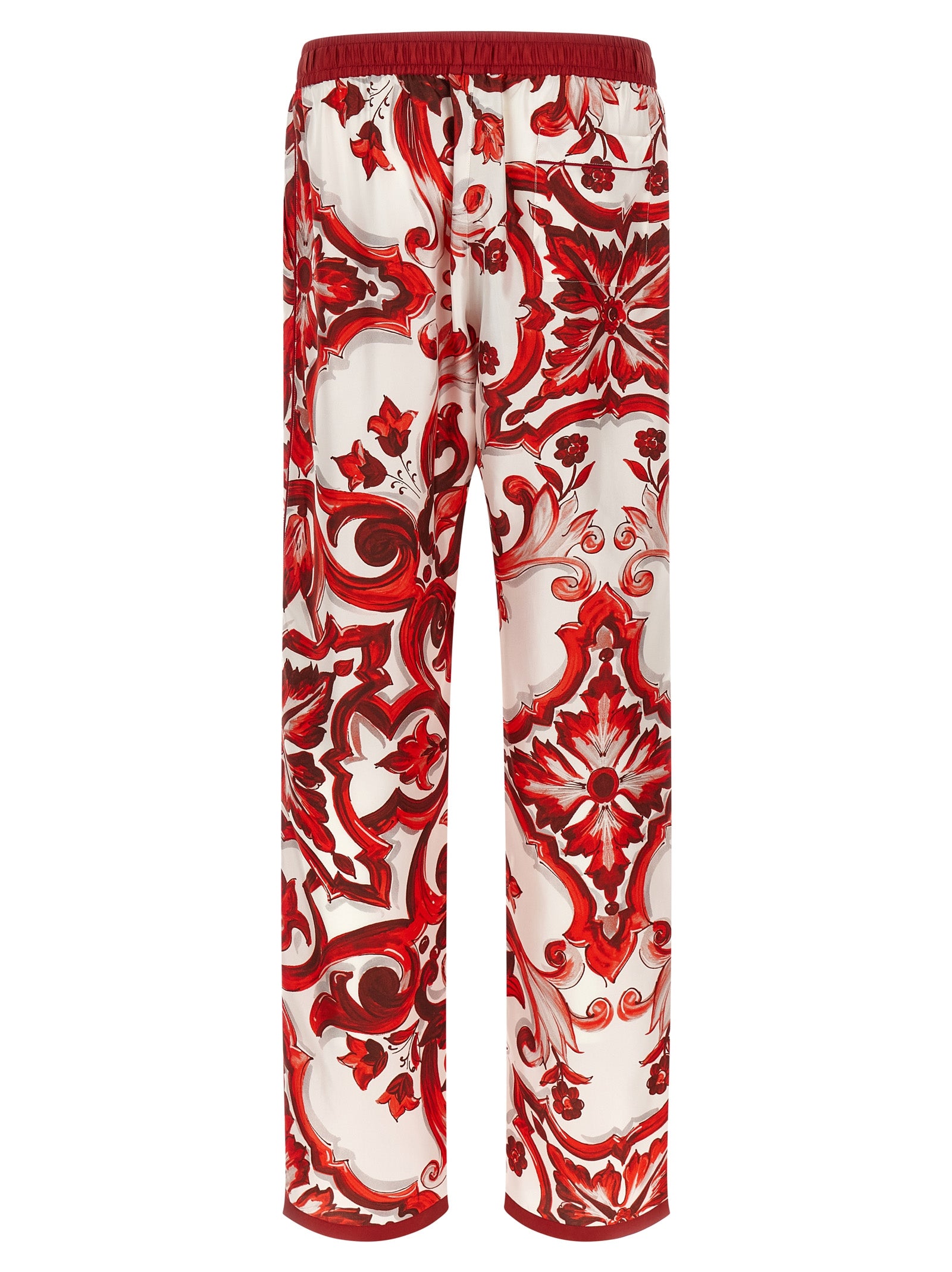 Dolce & Gabbana Multicolor Silk Casual Pants