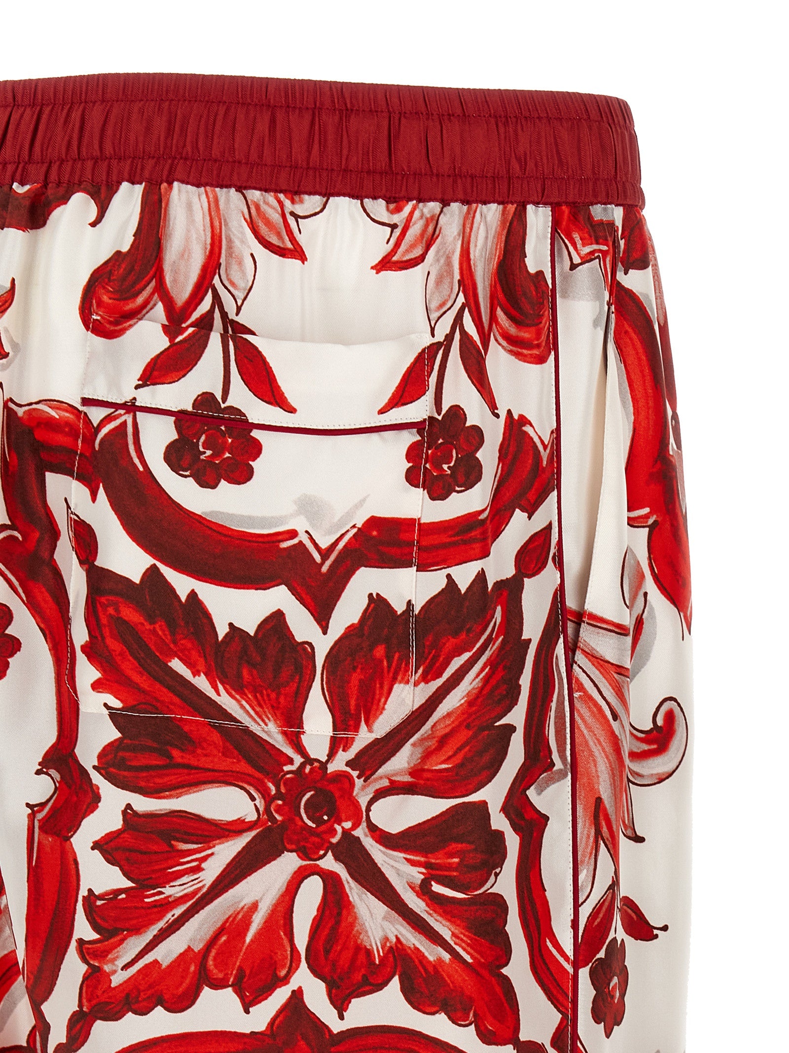 Dolce & Gabbana Multicolor Silk Casual Pants