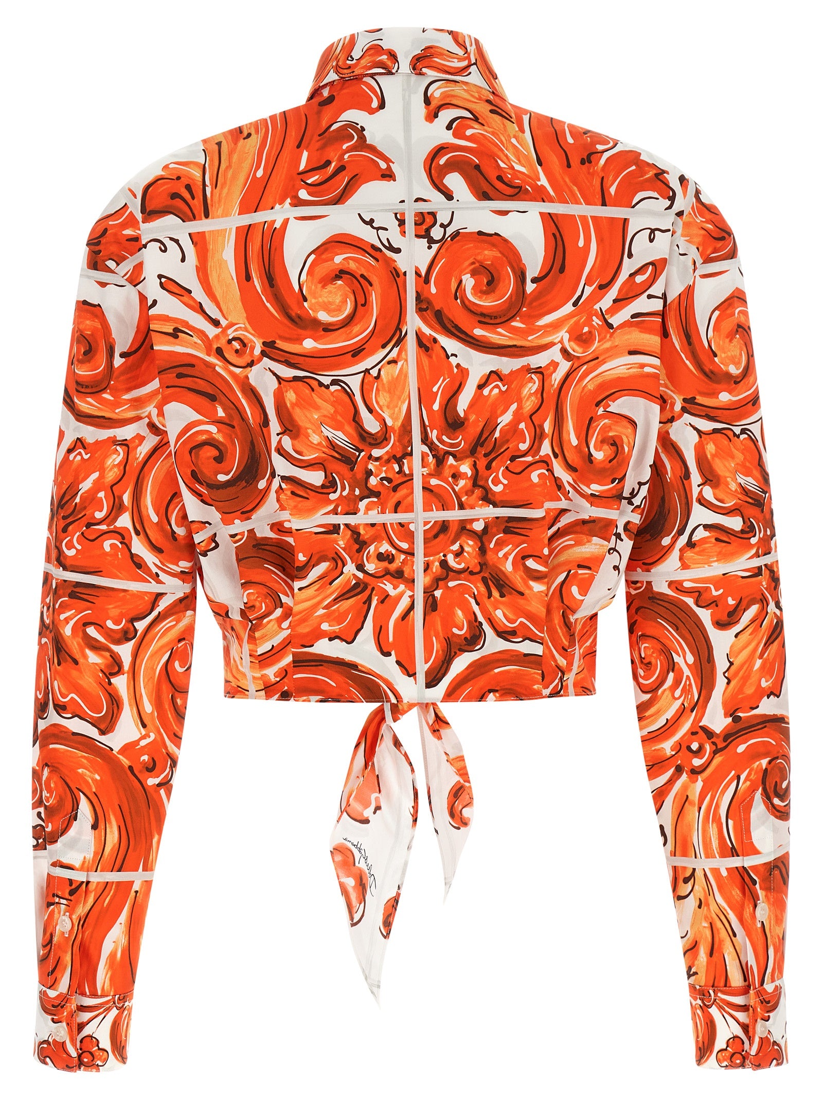 Dolce & Gabbana Orange Cotton Blouse