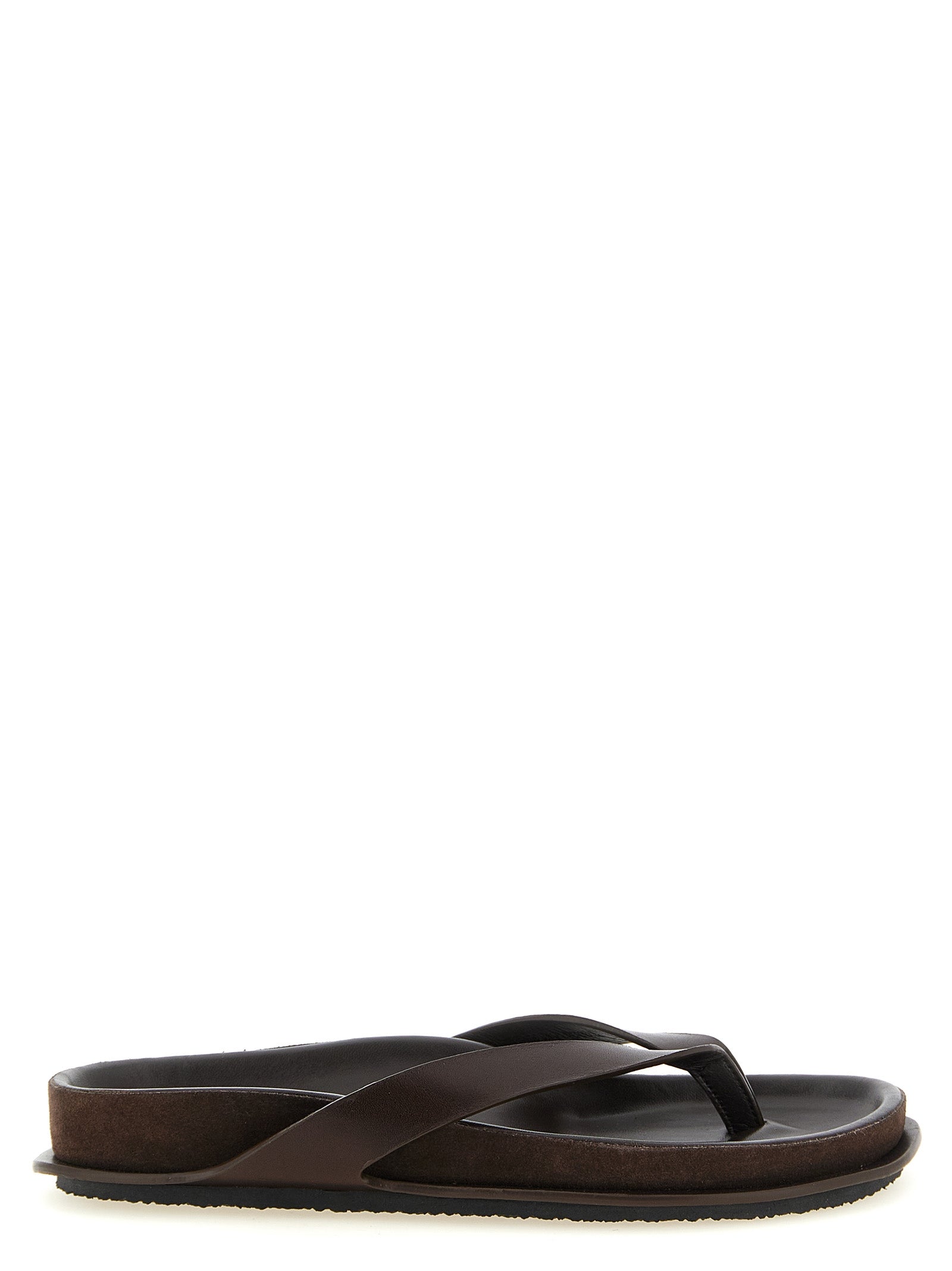 Jacquemus Brown Cowhide Slides