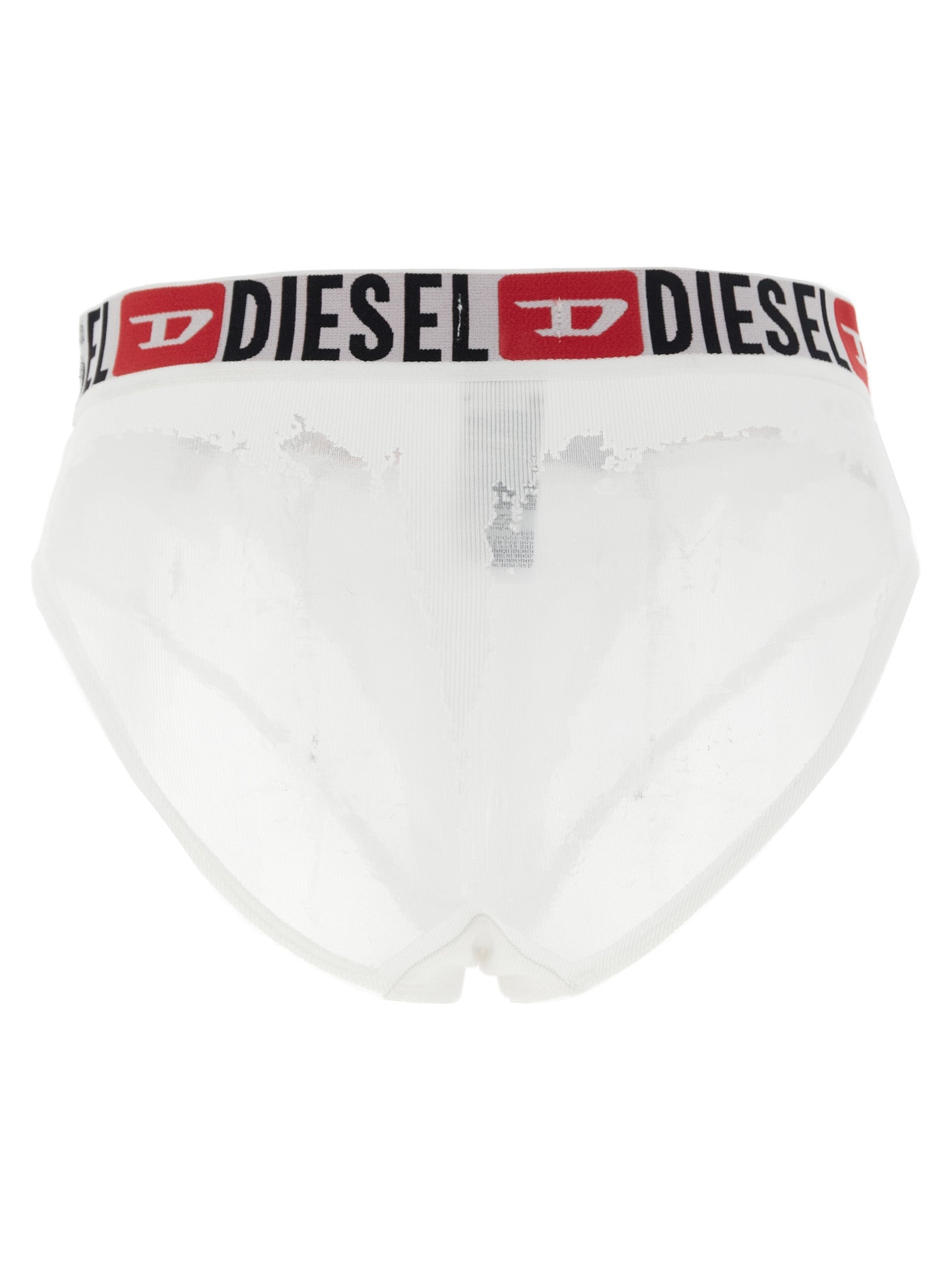 Diesel White Cotton Briefs