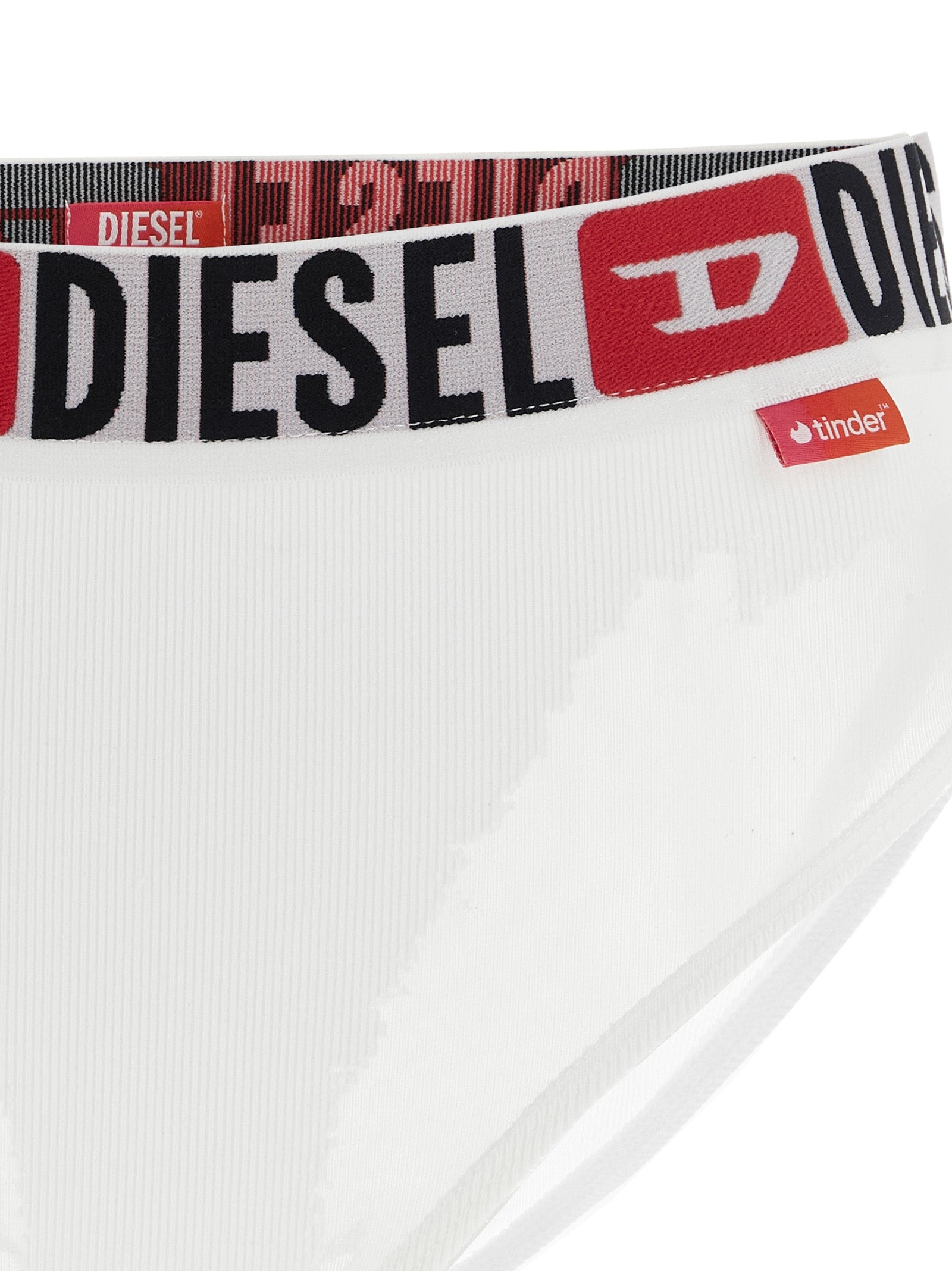 Diesel White Cotton Briefs