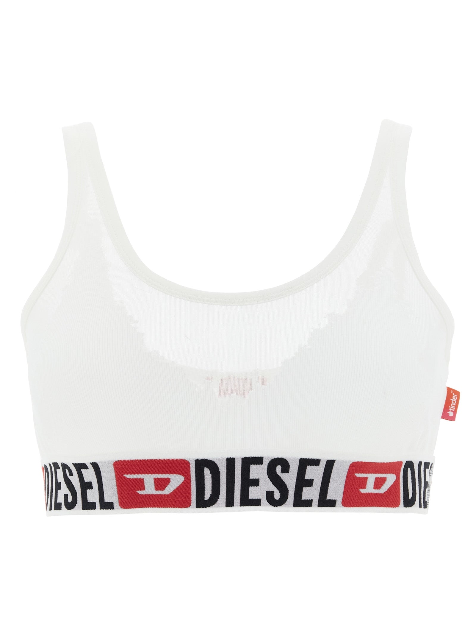 Diesel White Cotton Bra