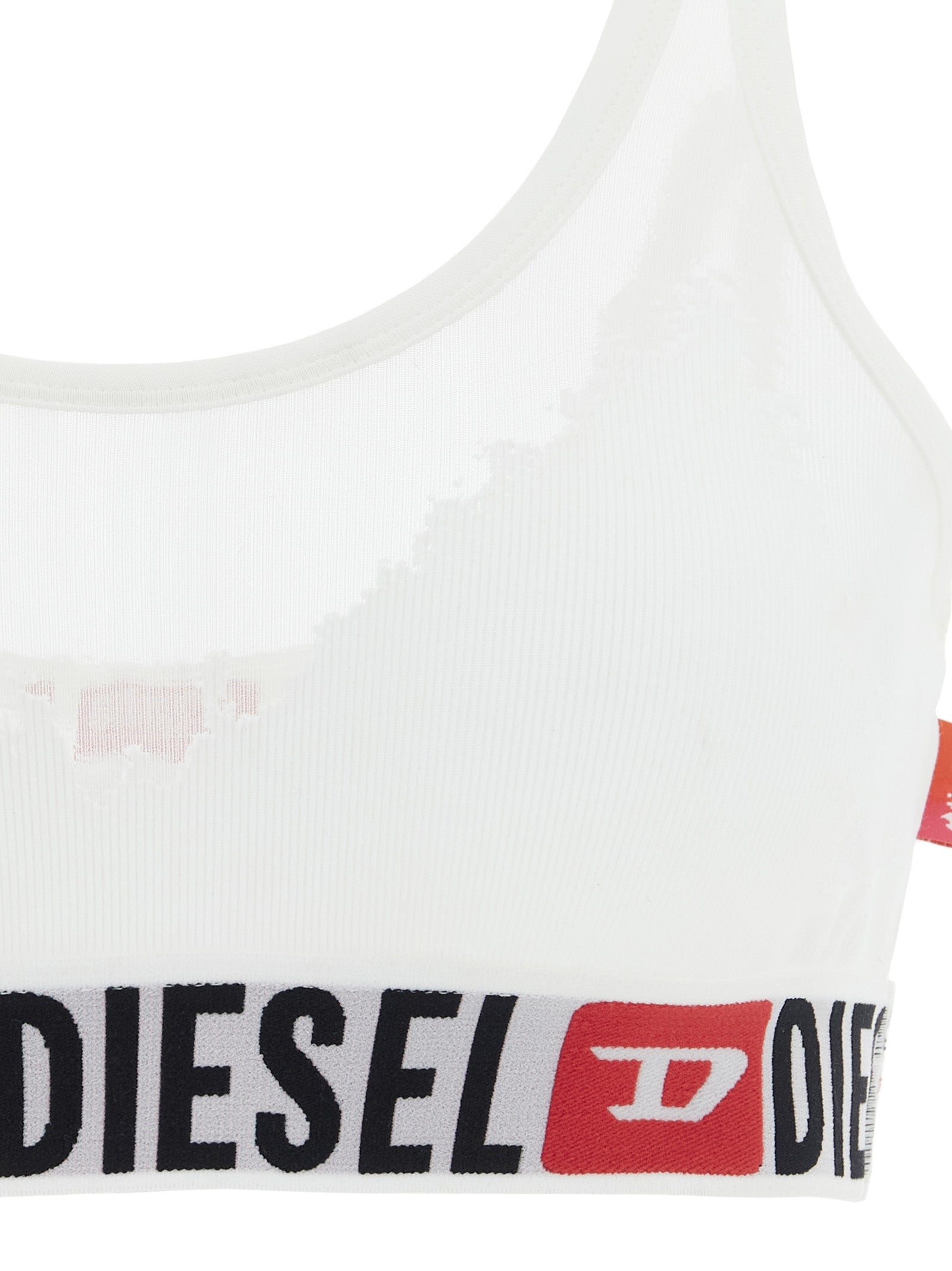 Diesel White Cotton Bra