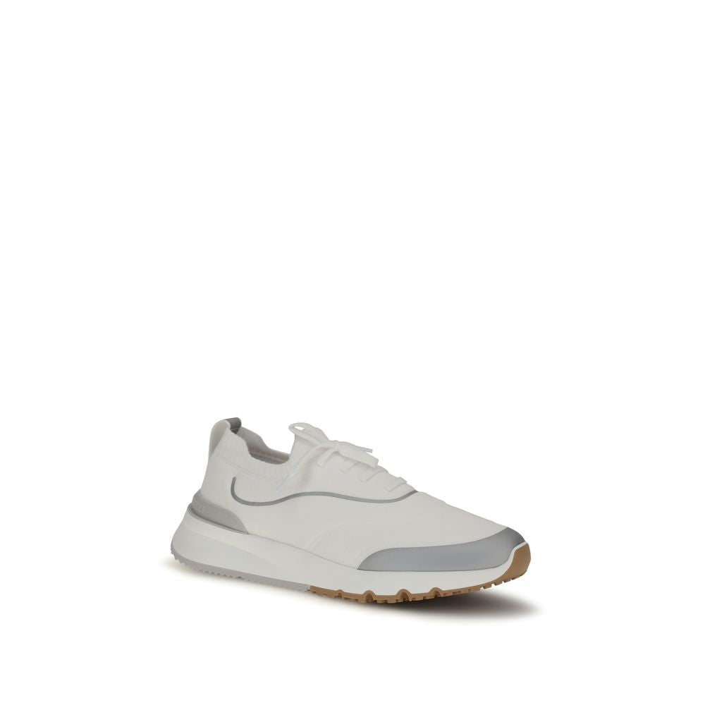 Brunello Cucinelli White Cotton Athletic Sneakers