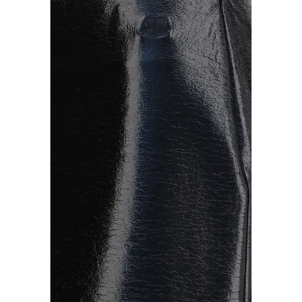 Courrèges Bordeaux Cotton Midi Skirt