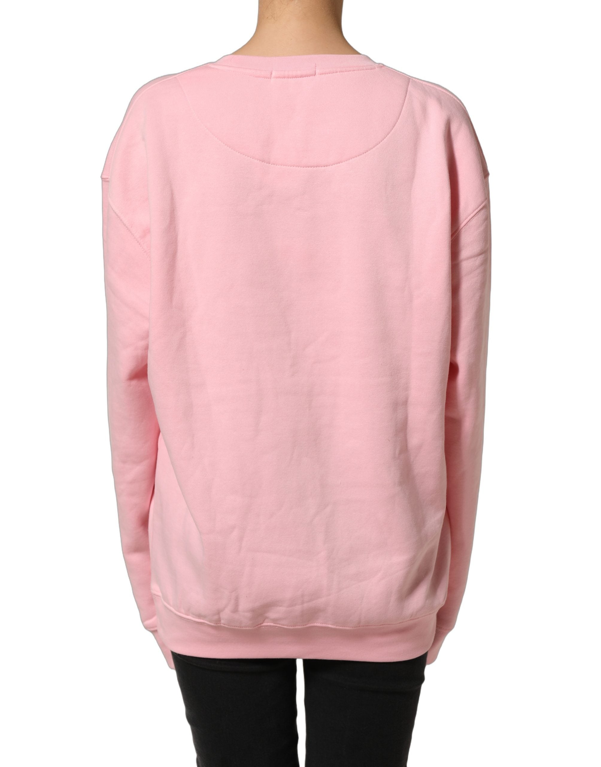 Philippe Model Pink Cotton Logo Long Sleeves Pullover Sweater