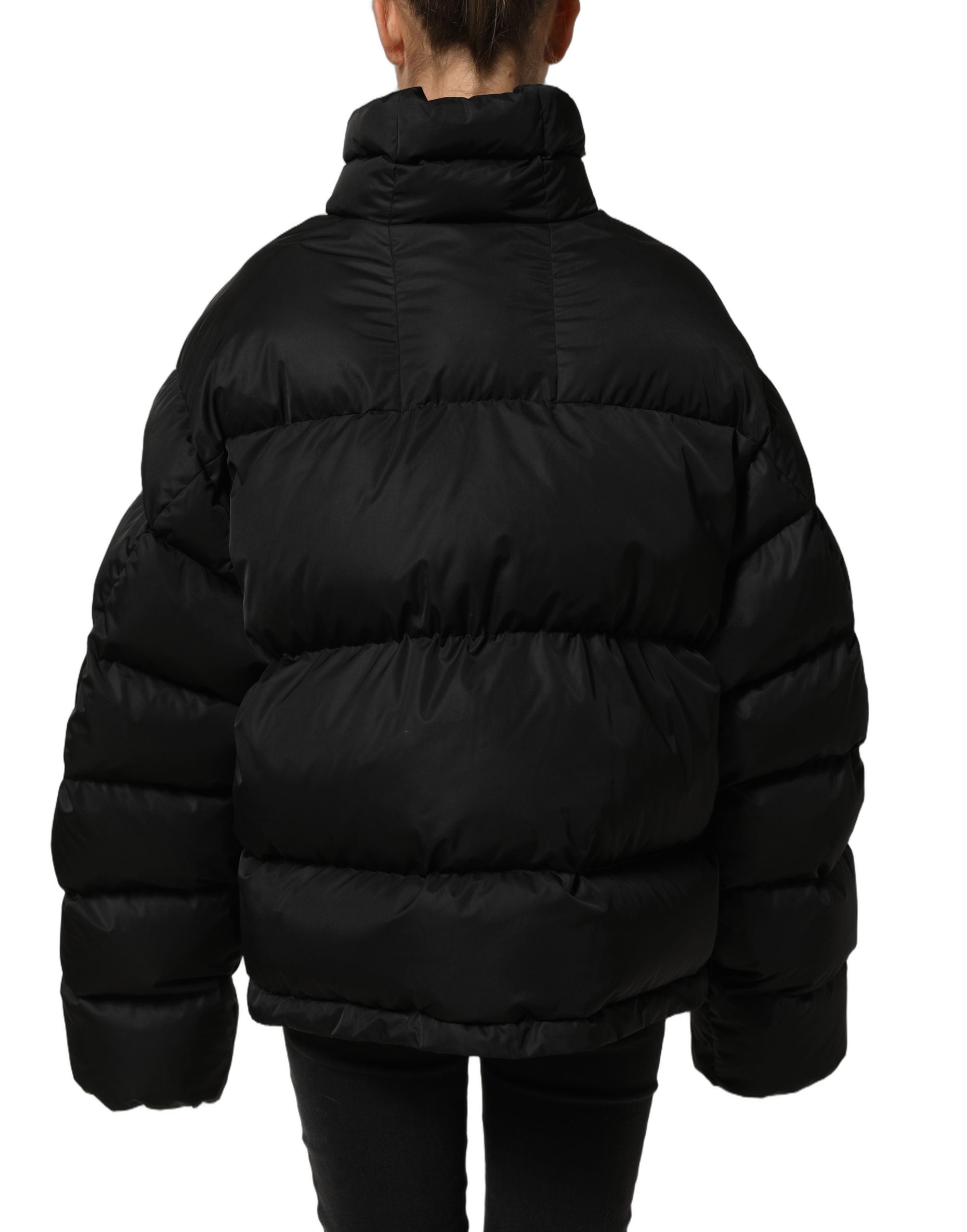 Dolce & Gabbana Black DGVIB3 Embroidered Padded Puffer Jacket