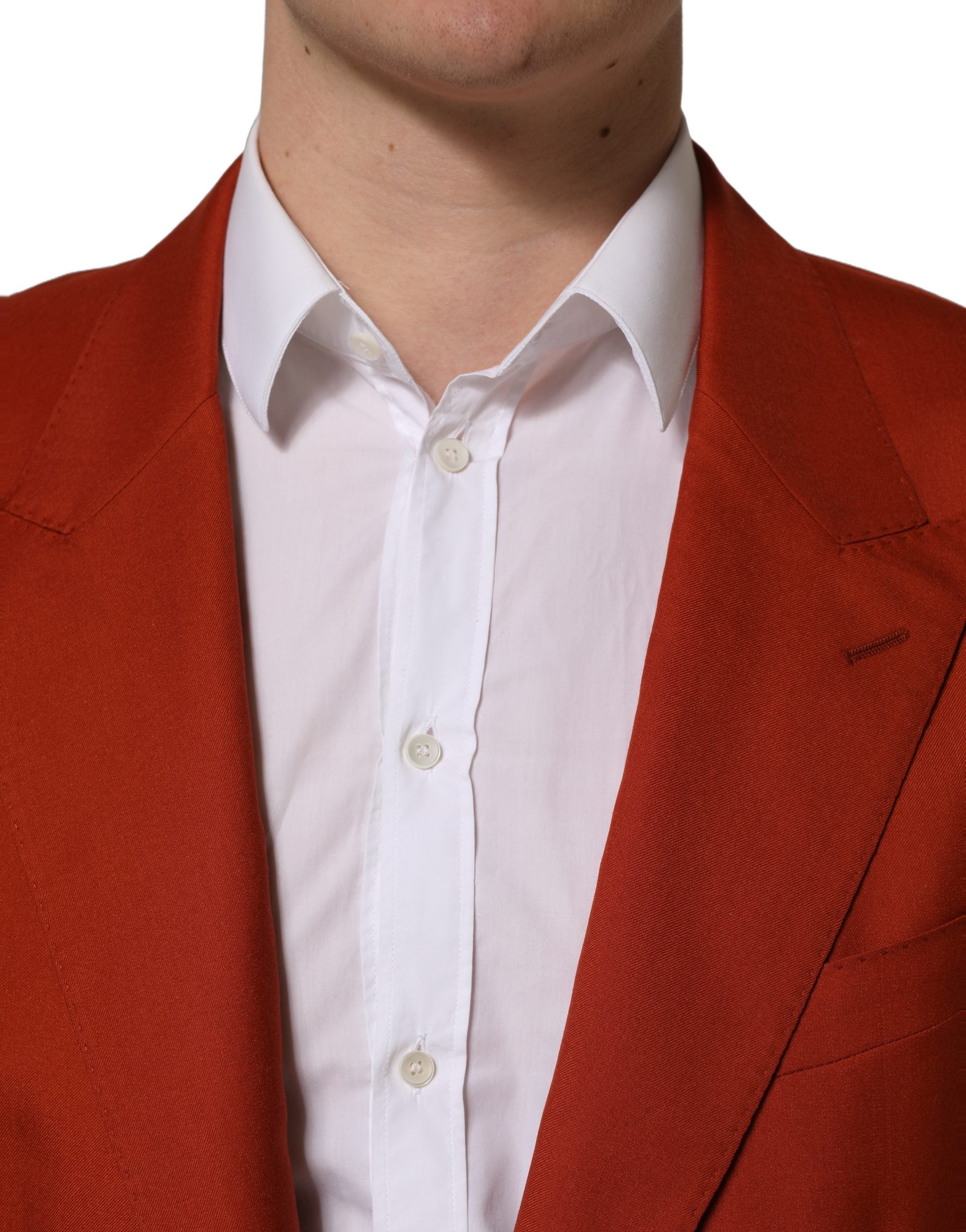 Dolce & Gabbana Red Cashmere Single Breasted Blazer Jacket