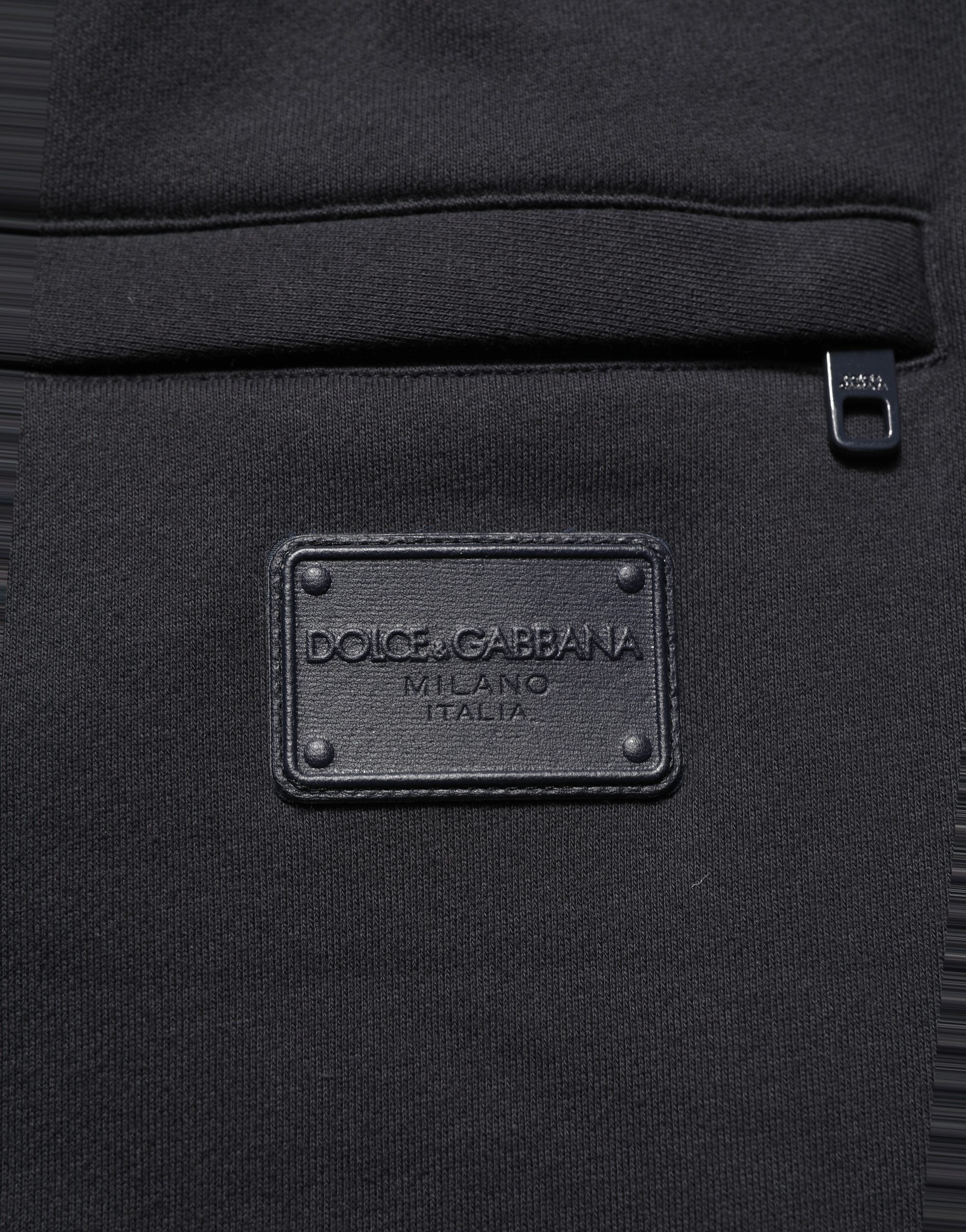 Dolce & Gabbana Black Drawstring Viscose Jogger Men Sweatpants Pants