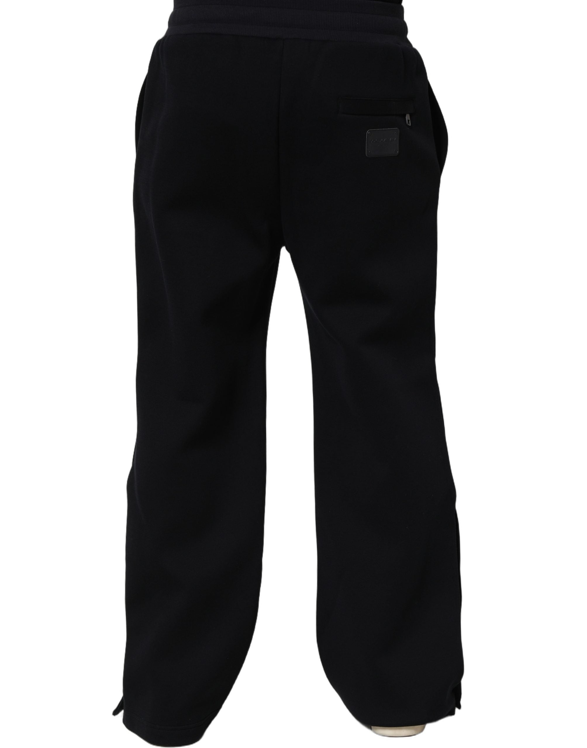 Dolce & Gabbana Black Drawstring Viscose Jogger Men Sweatpants Pants