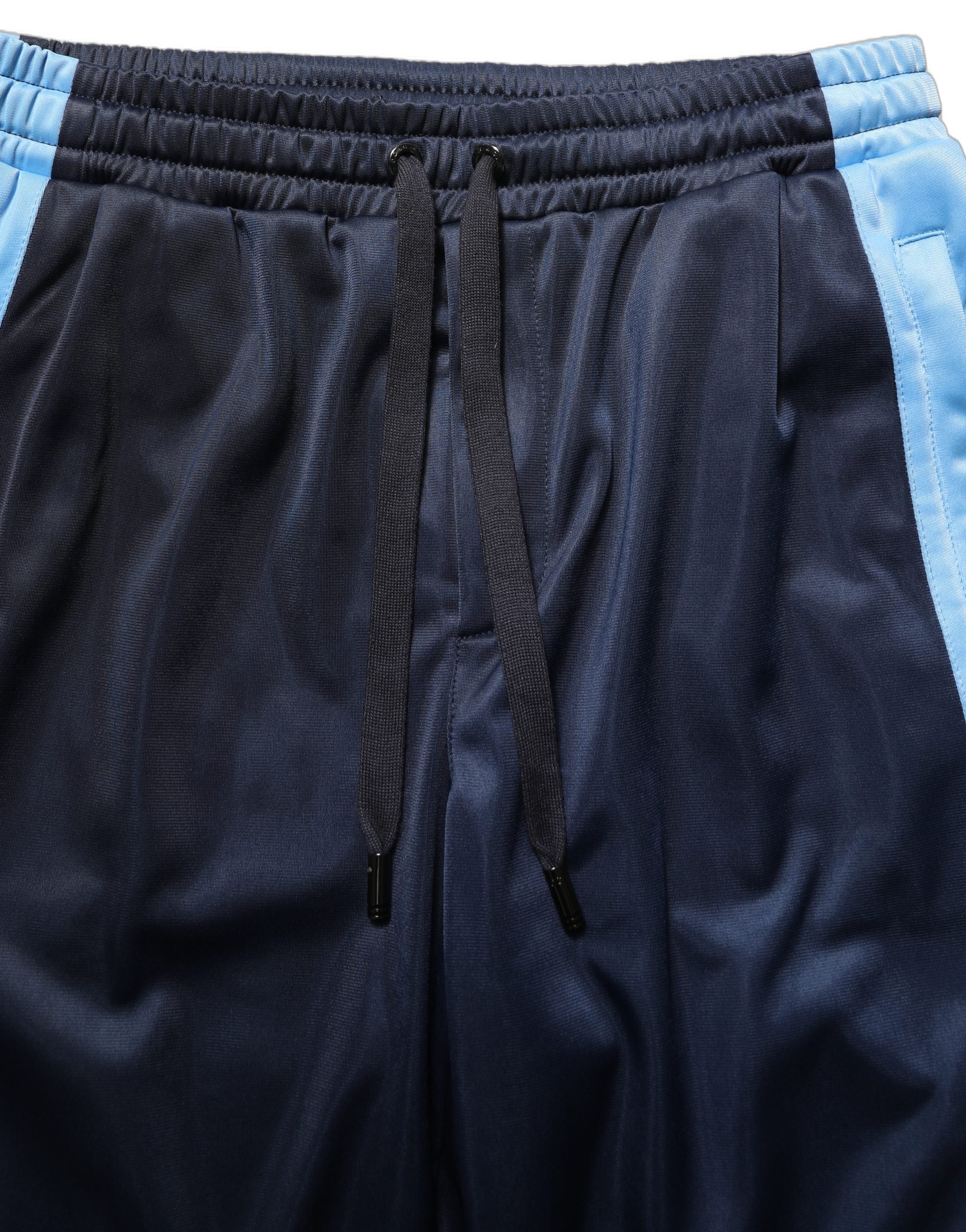Dolce & Gabbana Blue White Drawstring Jogger Sweatpants Pants