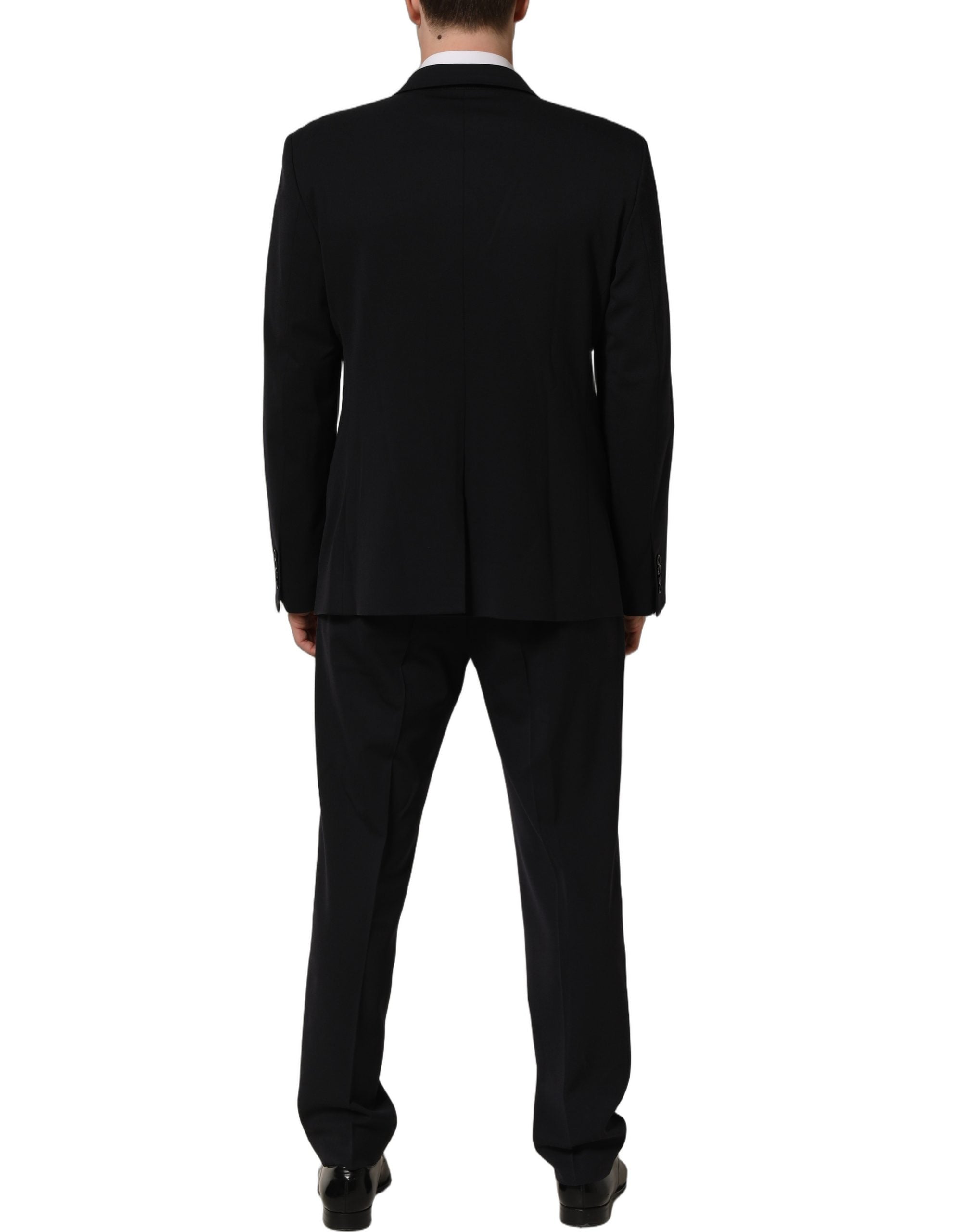 Dolce & Gabbana Black Wool Slim Fit Formal Men 2 Piece Suit