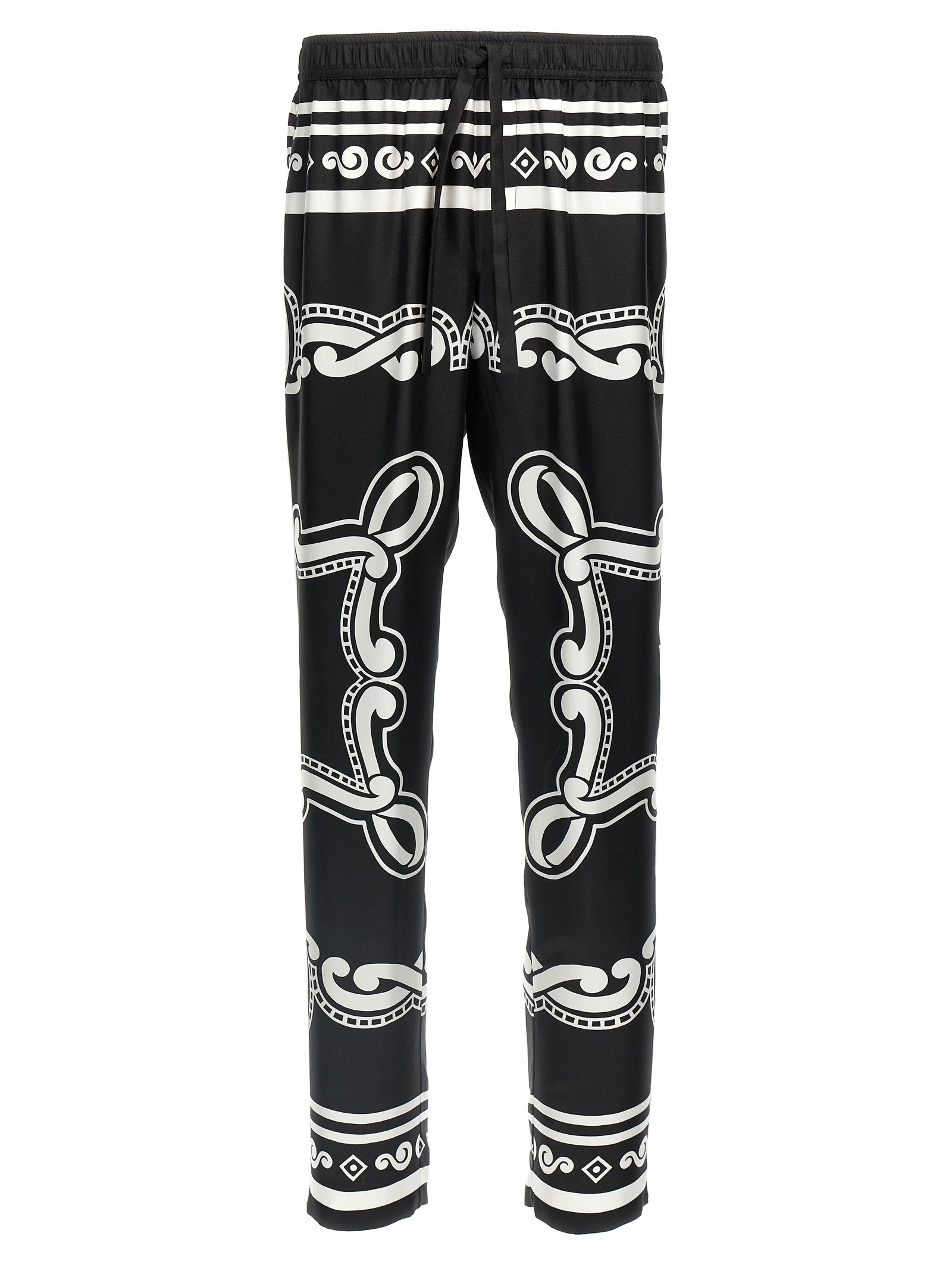 Dolce & Gabbana Bicolor Silk Casual Pants